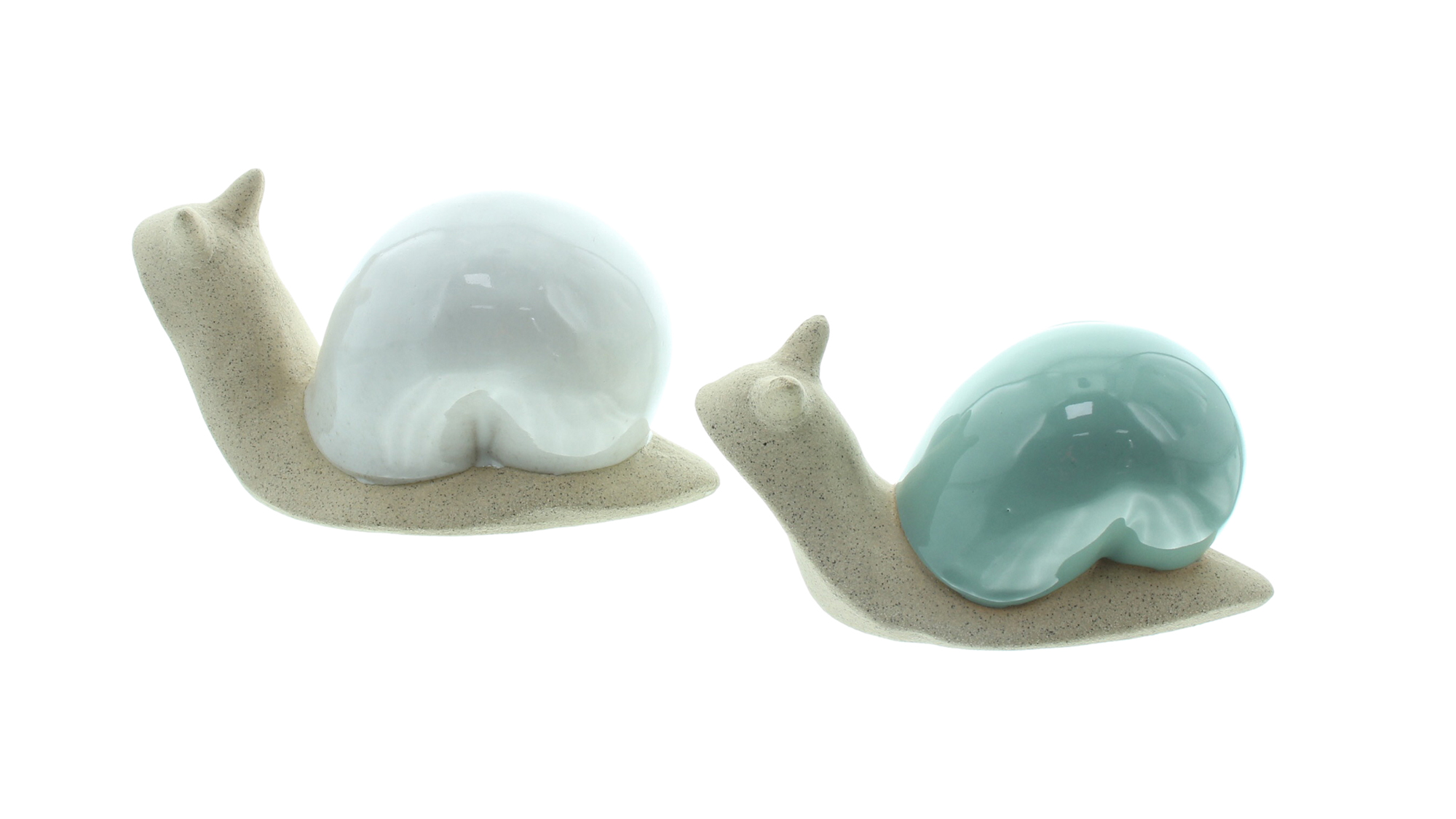 Dekofigur "Schneckenrennen", 2er Set  im Frank Flechtwaren Online Shop für Gerade eingetroffen kaufen