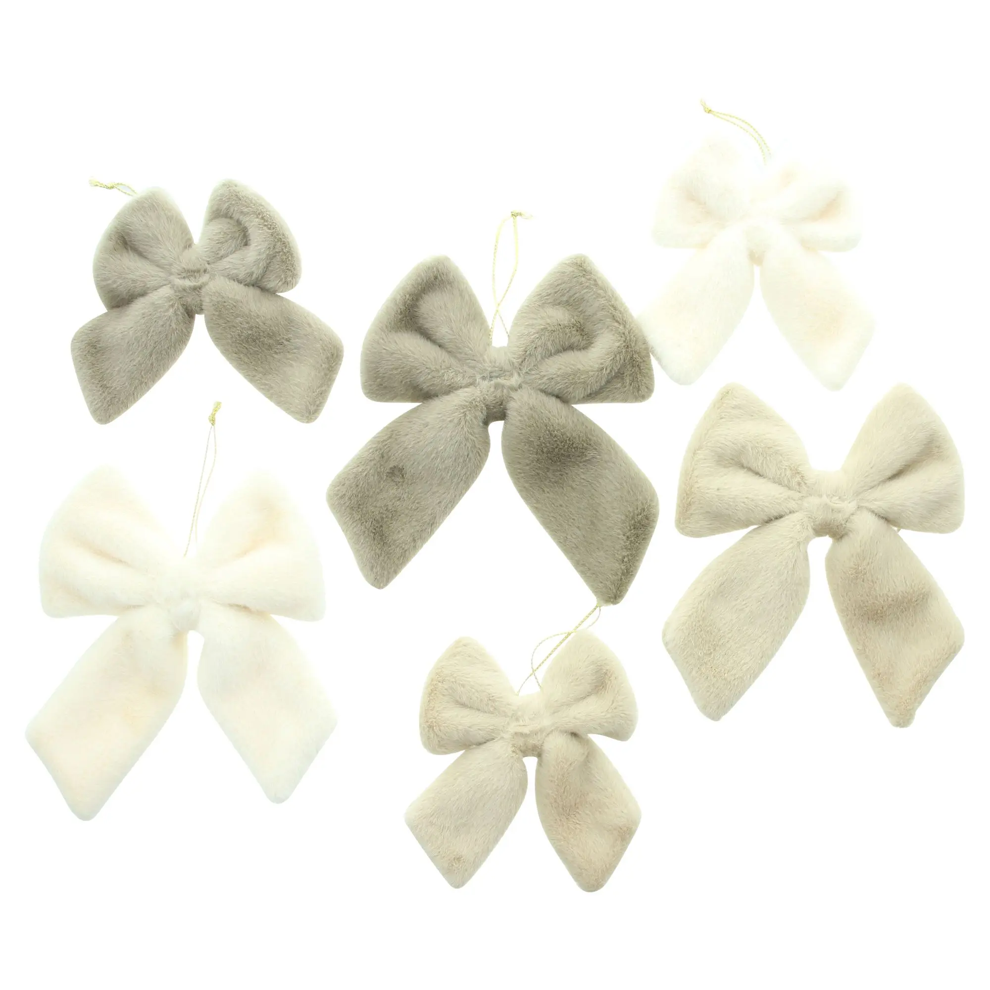 Deko-Schleife "Plüsch", 6er Set  im Frank Flechtwaren Online Shop kaufen