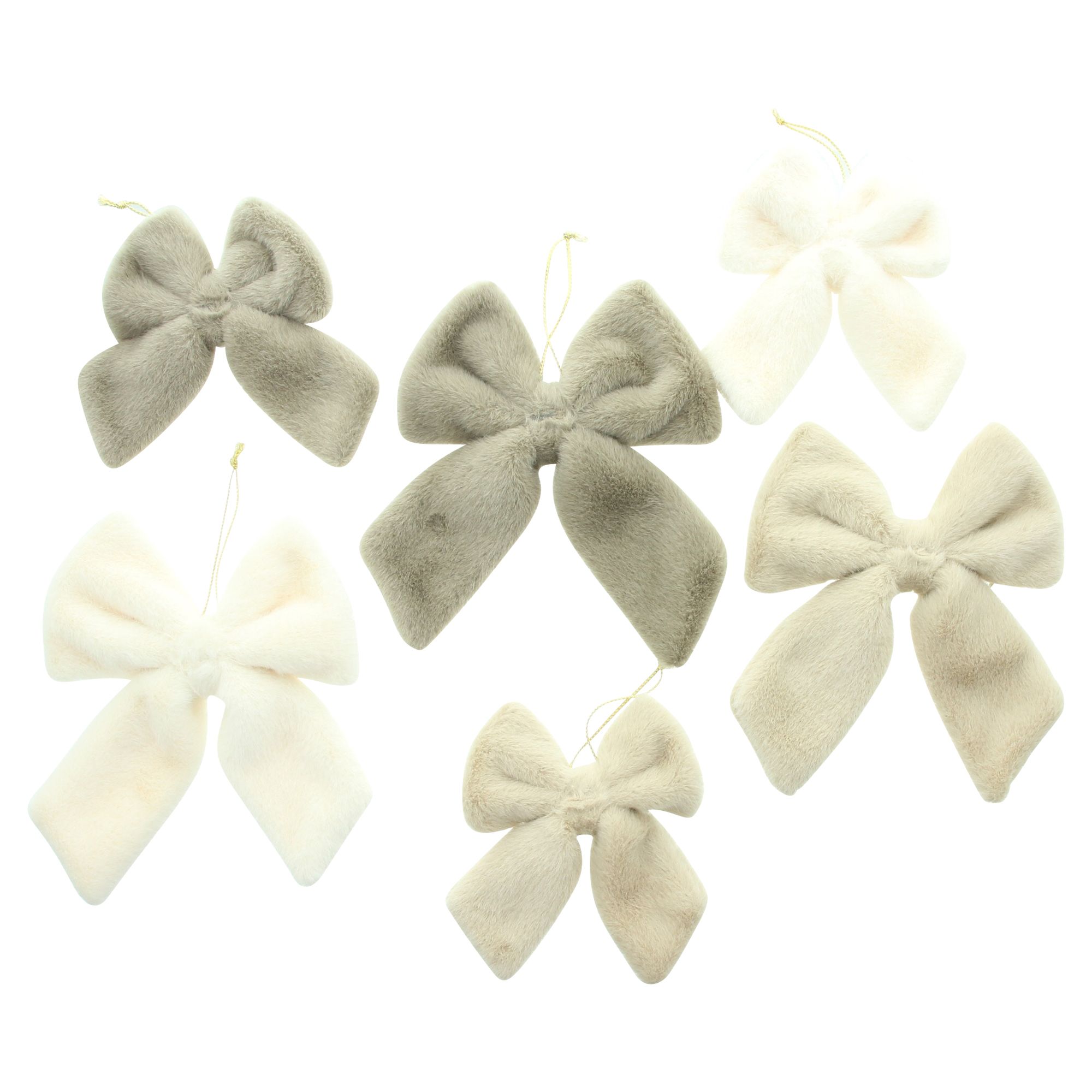 Deko-Schleife "Plüsch", 6er Set  im Frank Flechtwaren Online Shop für Dekohänger kaufen