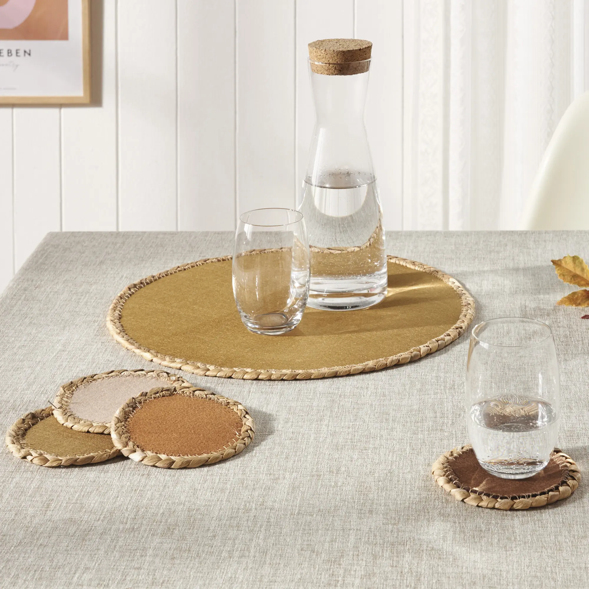 Platzset "Naturfarben", 8tlg.  im Frank Flechtwaren Online Shop kaufen