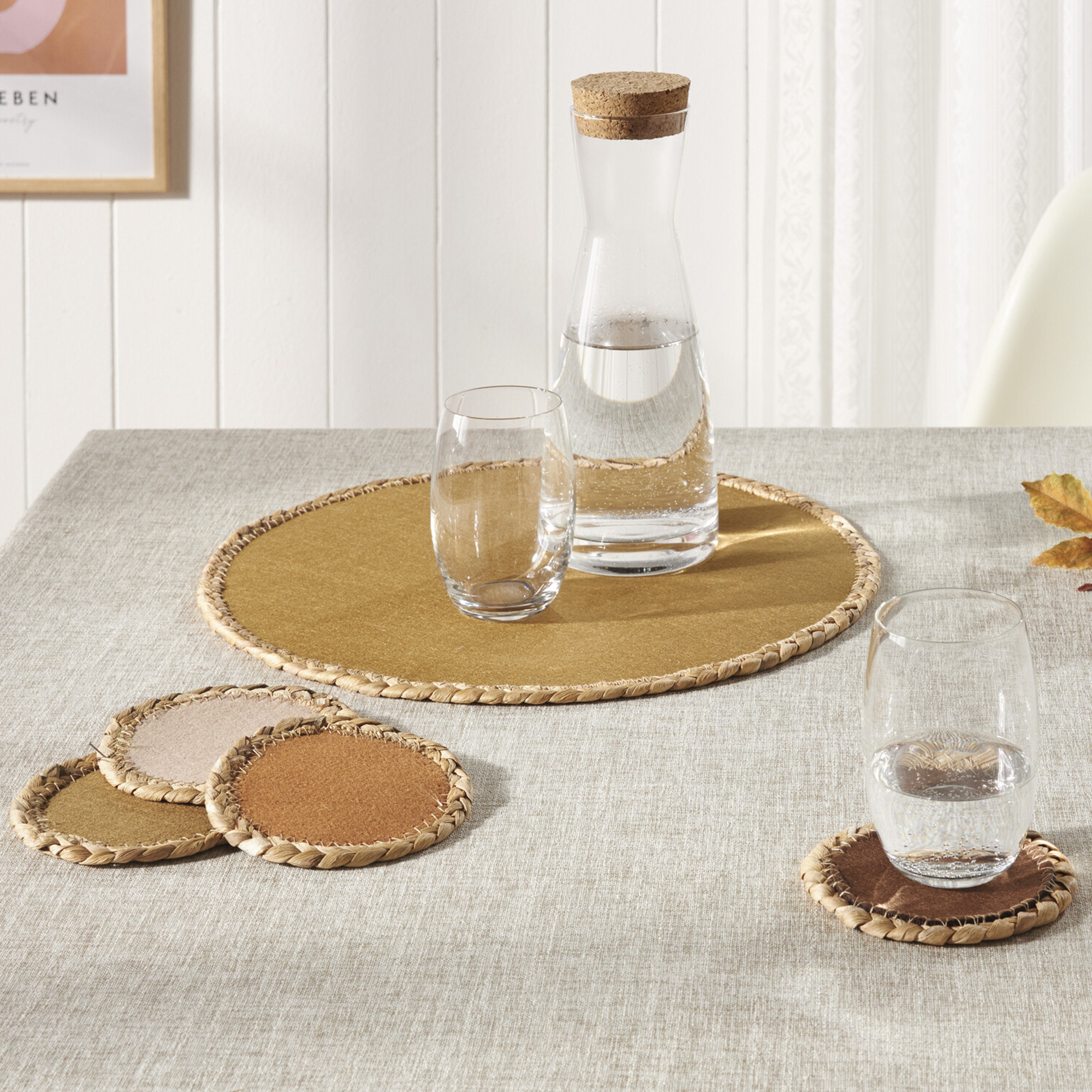 Platzset "Naturfarben", 8tlg.  im Frank Flechtwaren Online Shop kaufen