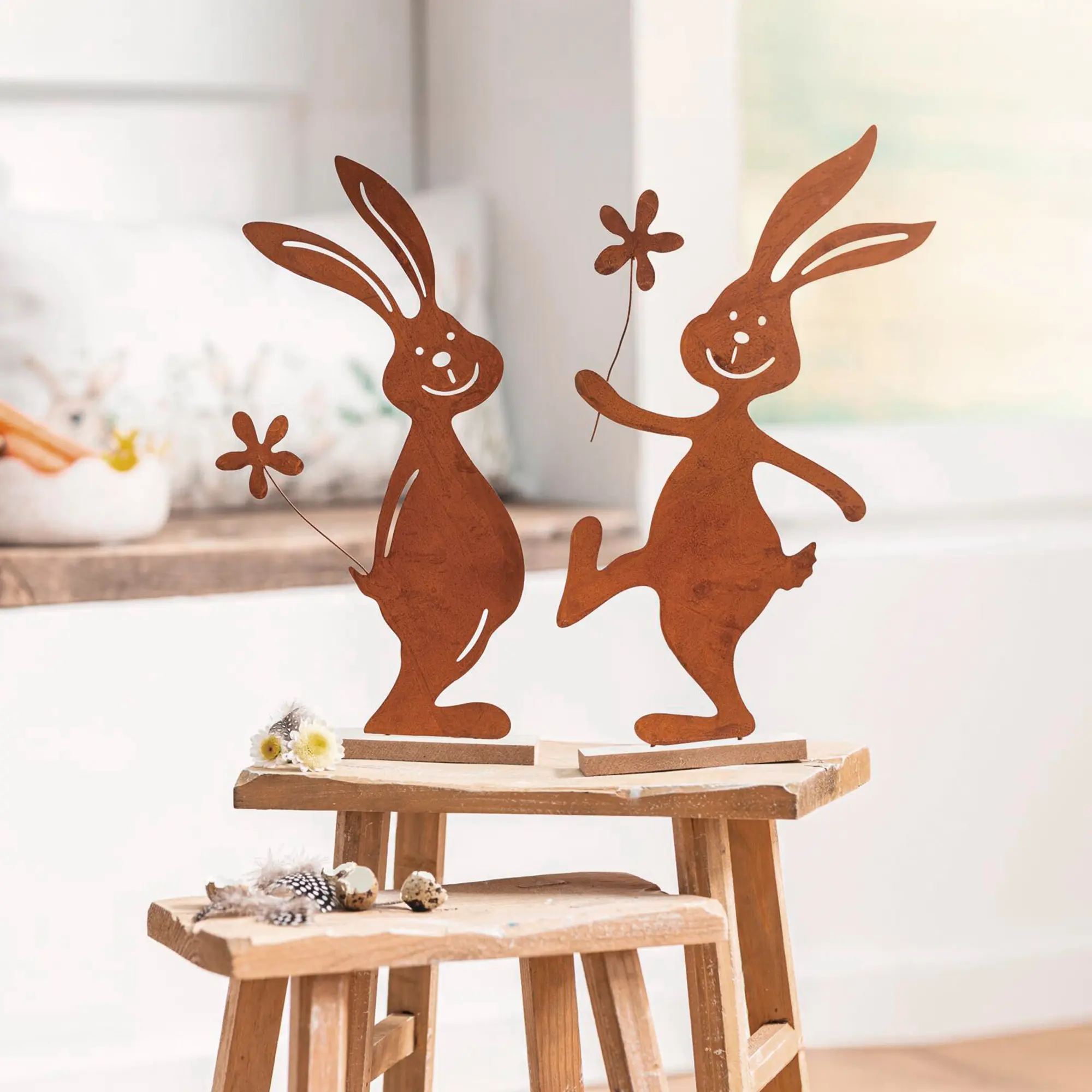 Figur "Hasenspaß", 2er Set  im Frank Flechtwaren Online Shop kaufen