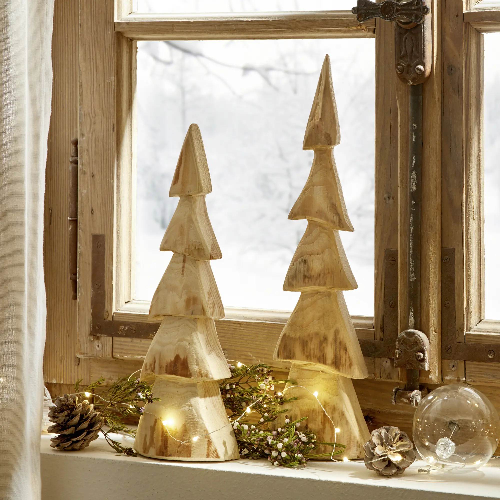 Holzdeko "Tanne", 2er Set  im Frank Flechtwaren Online Shop kaufen