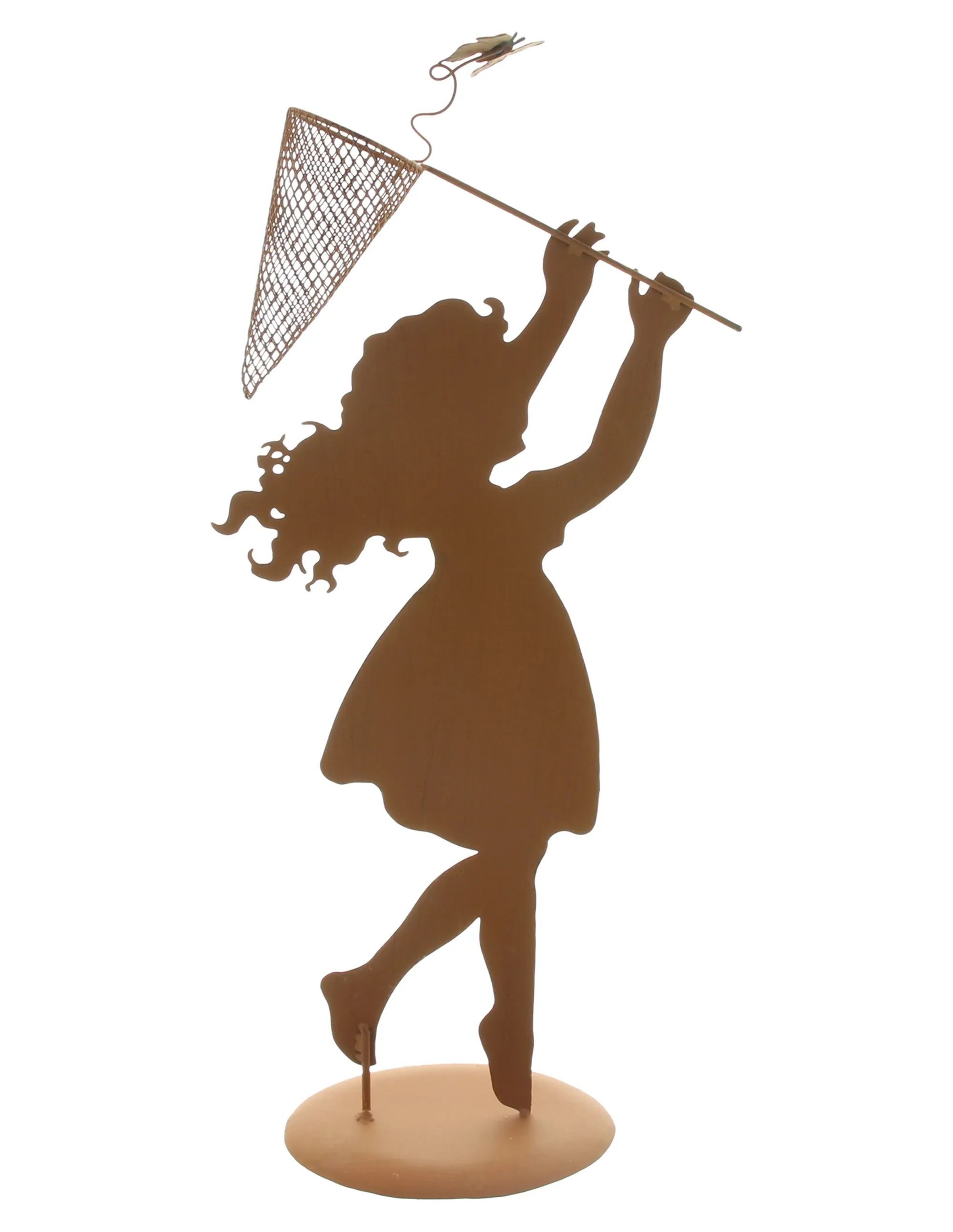 Figur "Mädchen mit Netz"  im Frank Flechtwaren Online Shop für Bunter Ostergarten kaufen