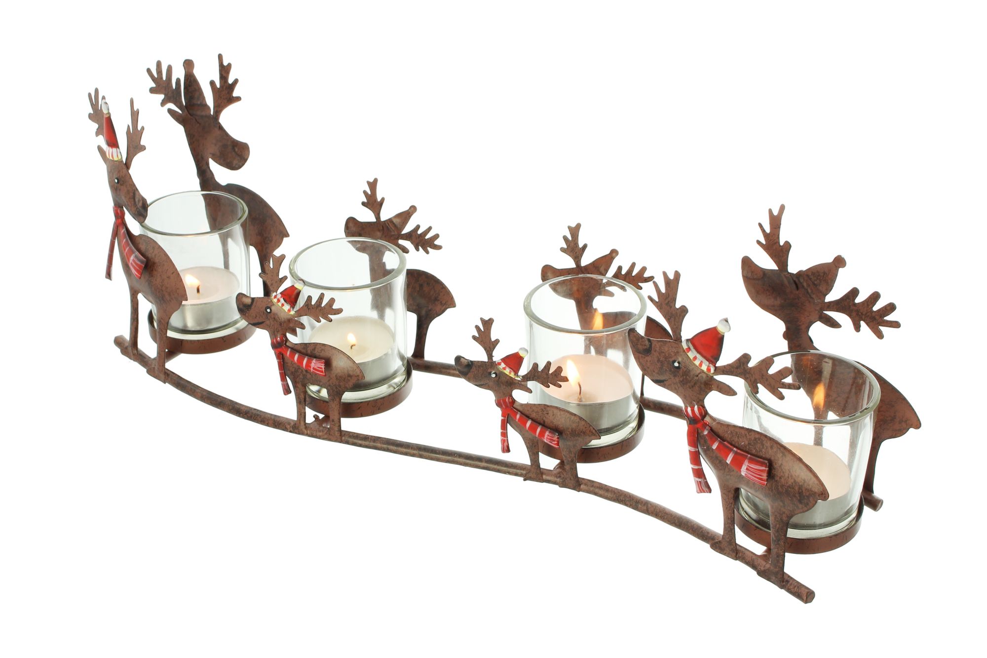 Windlicht "Rentierfamilie"  im Frank Flechtwaren Online Shop für Figuren kaufen