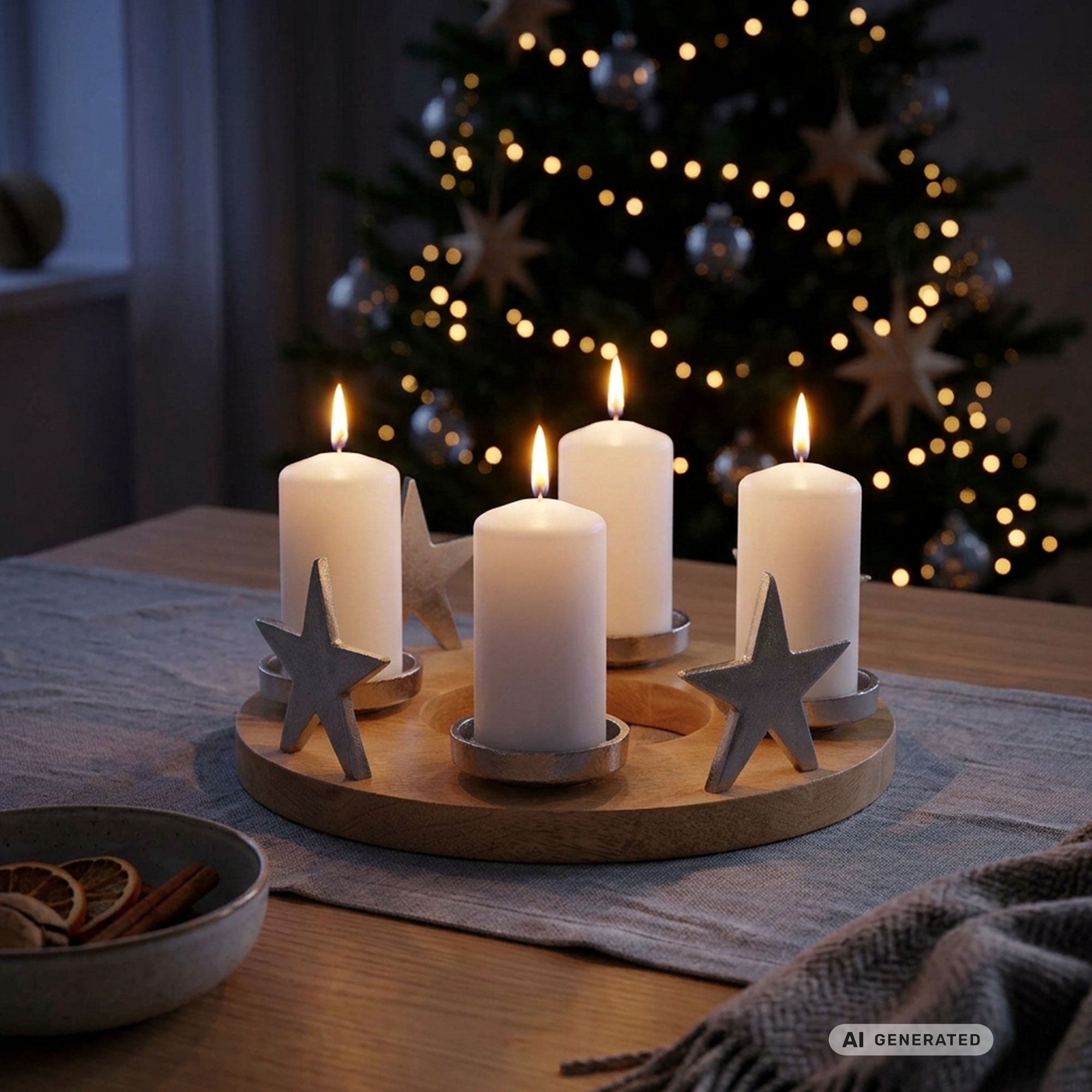 Kerze "Classique", 4er Set  im Frank Flechtwaren Online Shop kaufen