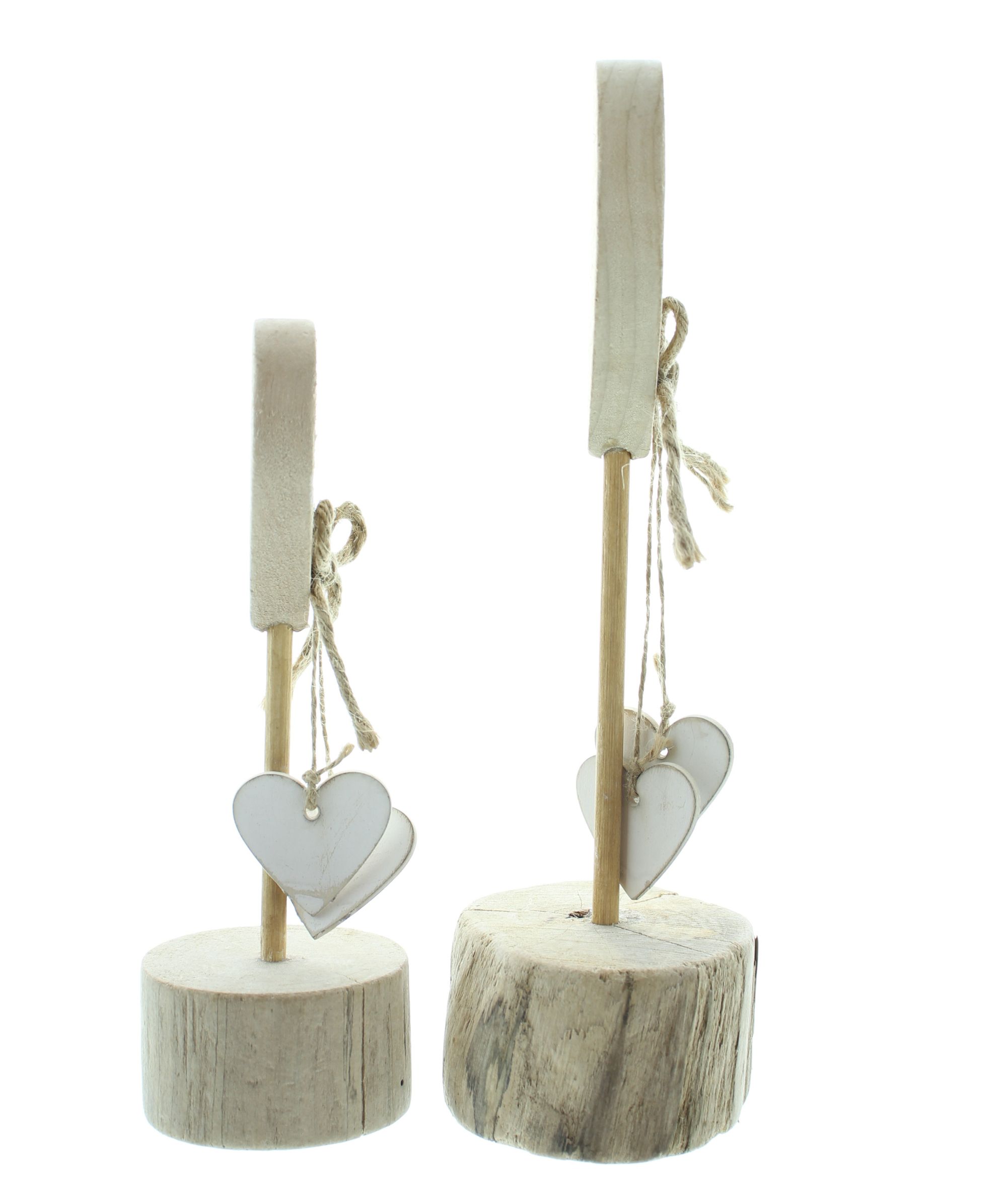 Holzdeko "Herzchen", 2er Set  im Frank Flechtwaren Online Shop für Ostern kaufen