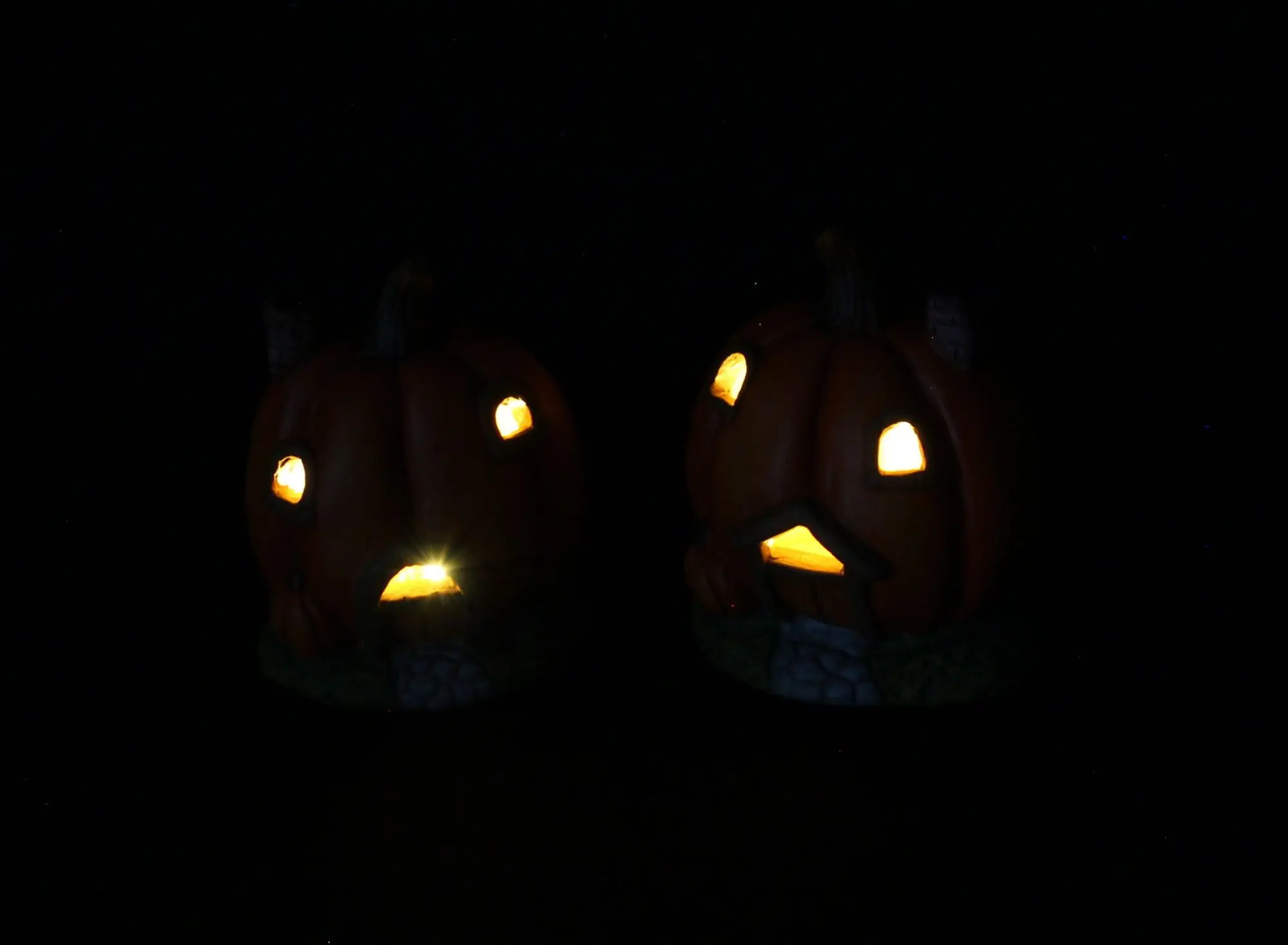 LED-Kürbishaus "Kleine Freunde", 2er Set  im Frank Flechtwaren Online Shop für Dekokürbisse kaufen