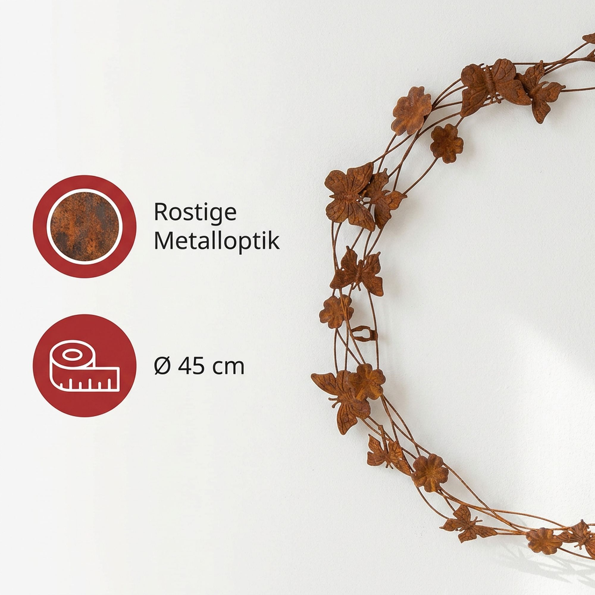 Rostkranz "Blumen und Schmetterlinge"  im Frank Flechtwaren Online Shop für Bunter Ostergarten kaufen