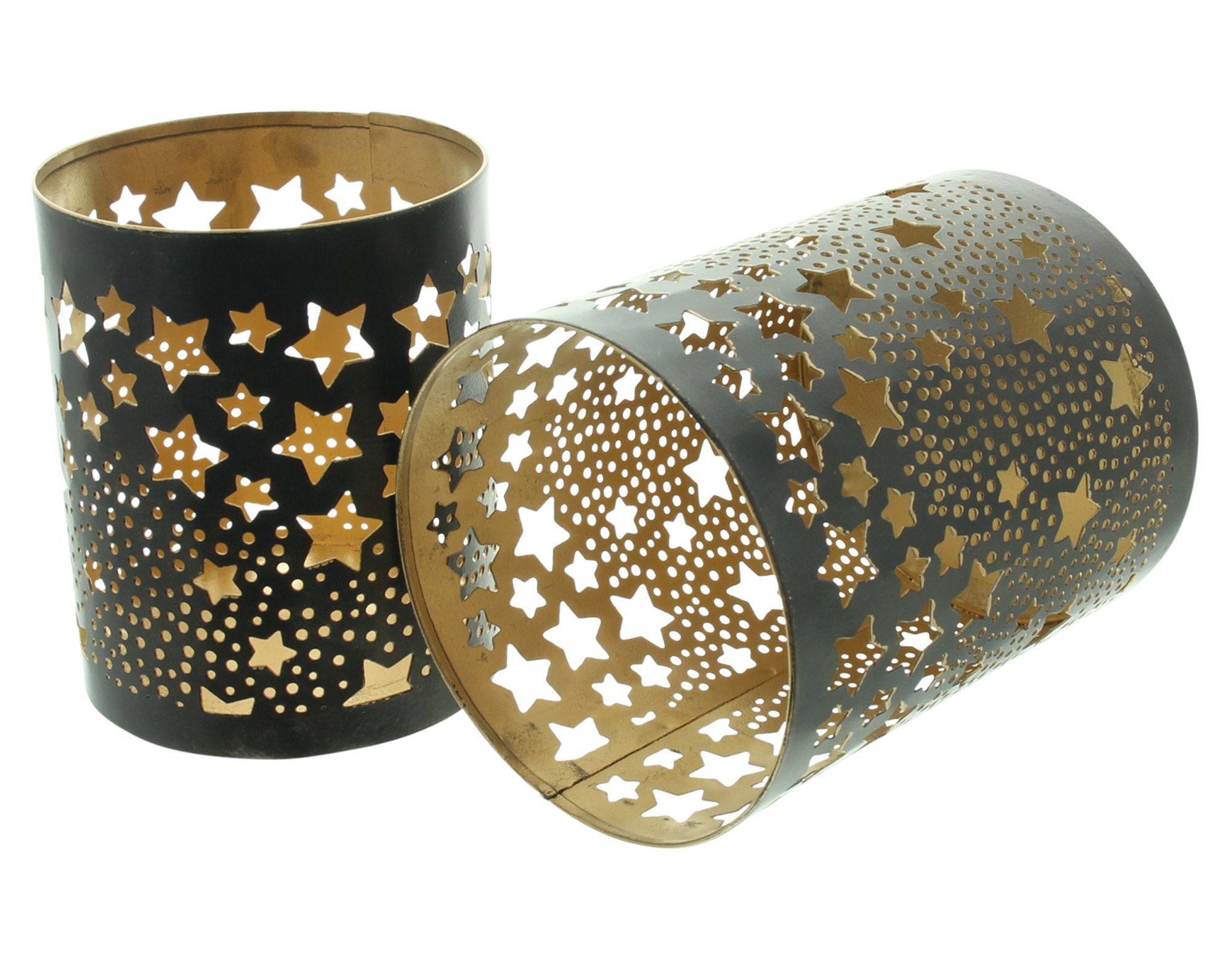 Windlicht "Sternenregen", 2er Set  im Frank Flechtwaren Online Shop für Weihnachtslichter kaufen