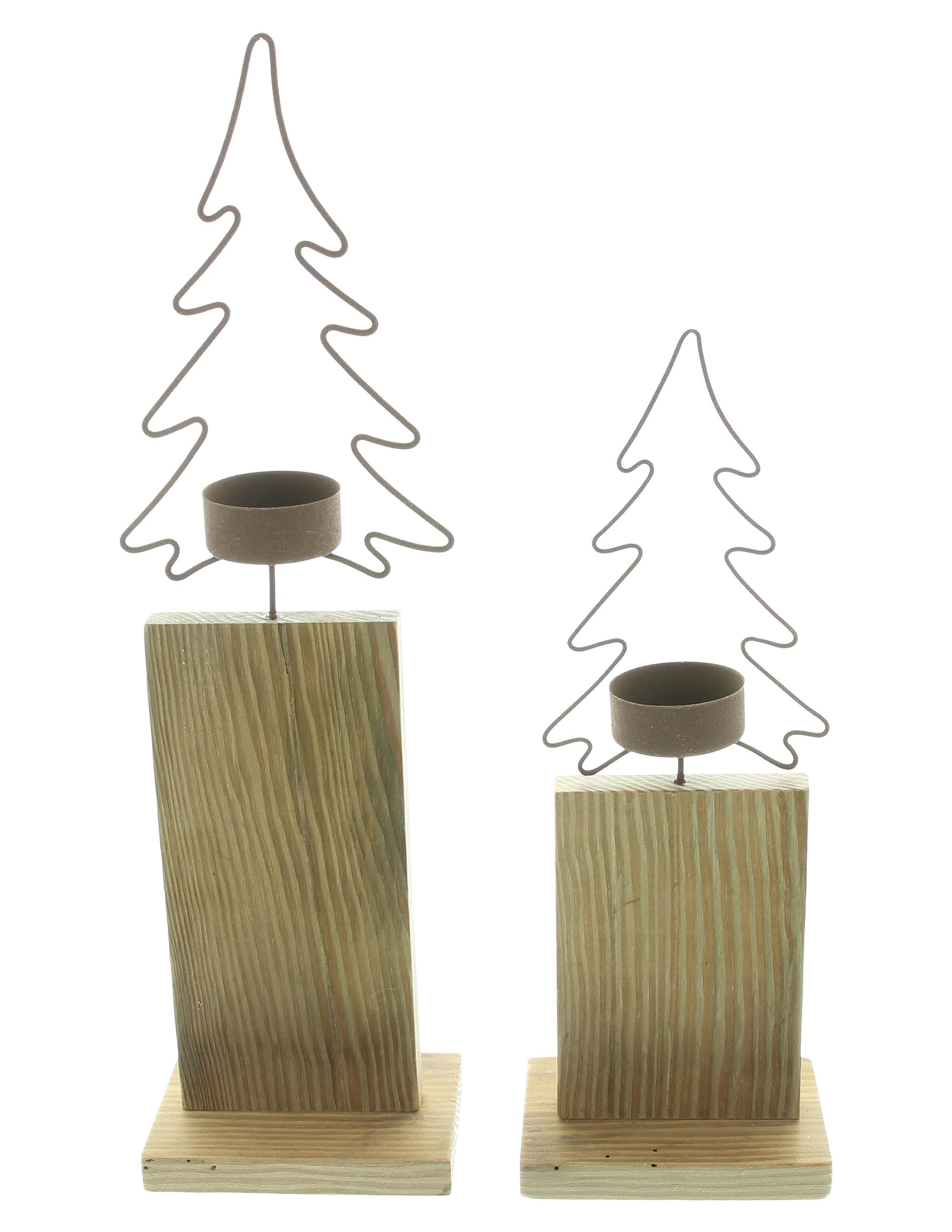 Teelichtsäule "Tanne", 2er Set im Frank Flechtwaren Online Shop für Weihnachten kaufen Teelichtsäule "Tanne", 2er Set im Frank Flechtwaren Online Shop für Weihnachten kaufen