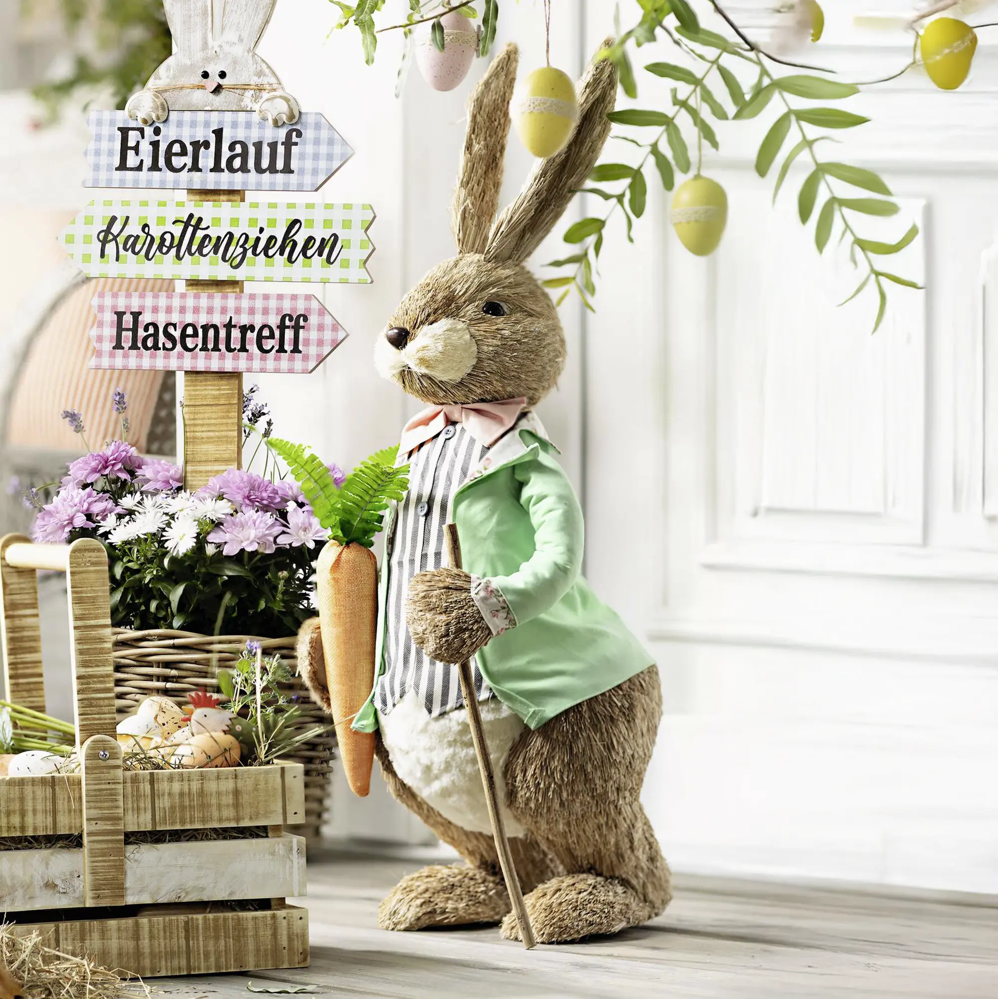 Figur "Herr Hase"  im Frank Flechtwaren Online Shop für Ostern kaufen
