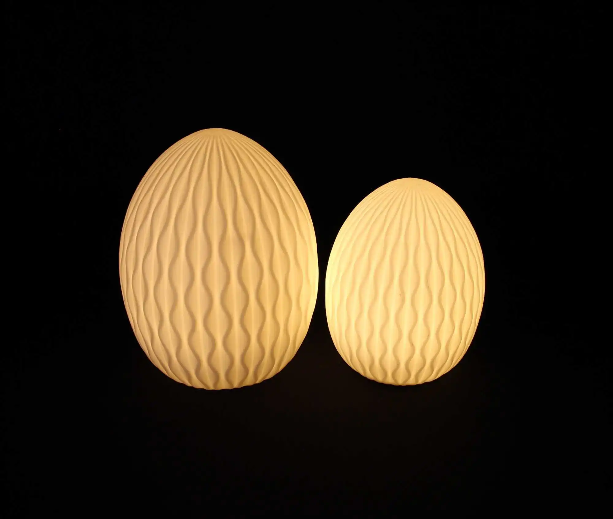 LED-Ei "Modern", 2er Set  im Frank Flechtwaren Online Shop für Black &amp; White kaufen