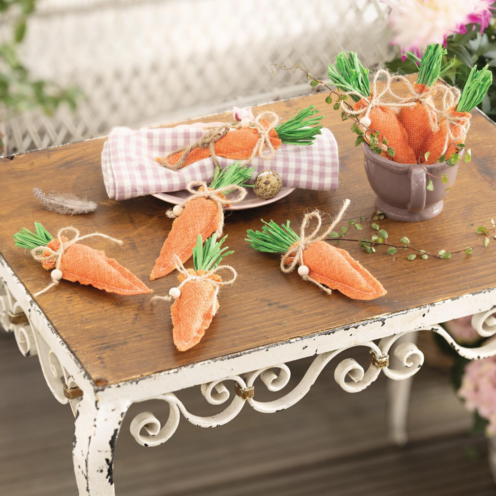 Osterdeko "Karotten", 8er Set  im Frank Flechtwaren Online Shop für Streuer &amp; Stecker kaufen