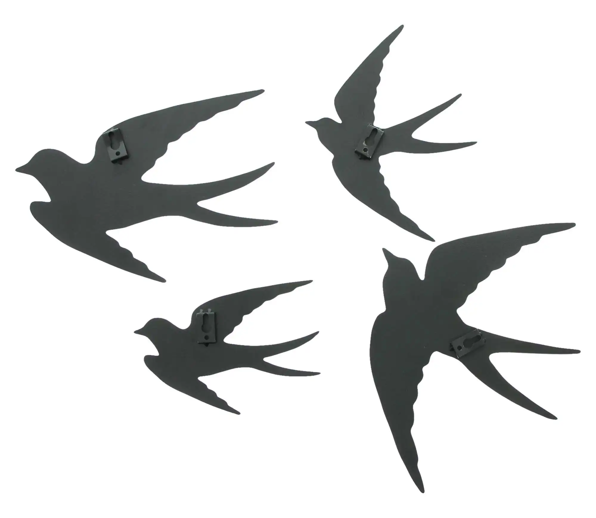 Wandhänger "Vögel", 4er Set  im Frank Flechtwaren Online Shop für Wanddeko kaufen