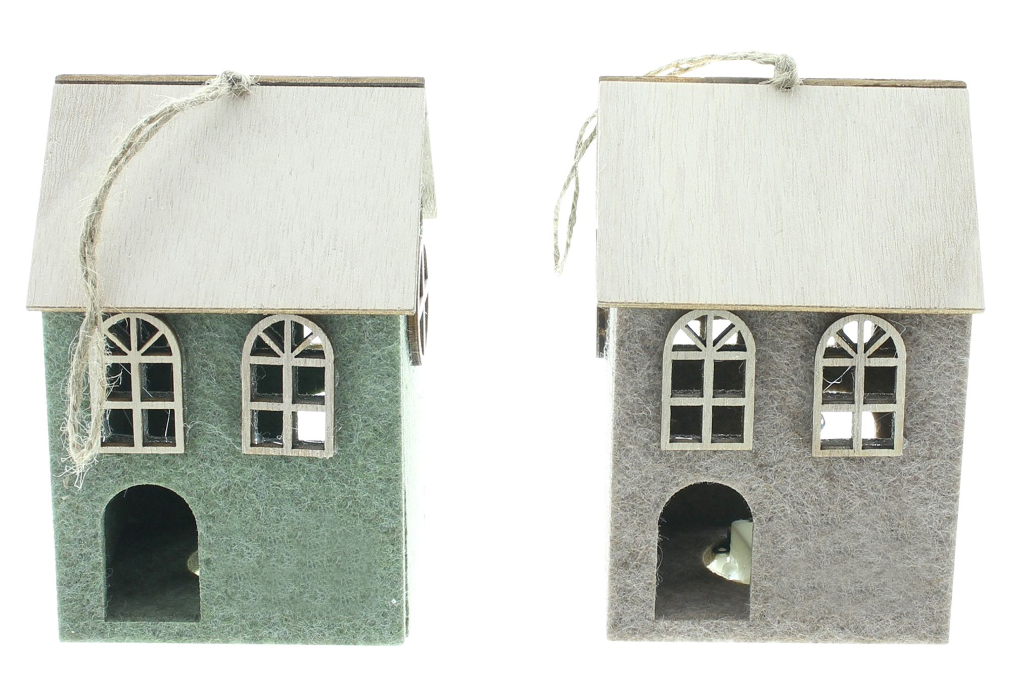 LED-Hänger "Haus", 2er Set  im Frank Flechtwaren Online Shop für Ostern kaufen