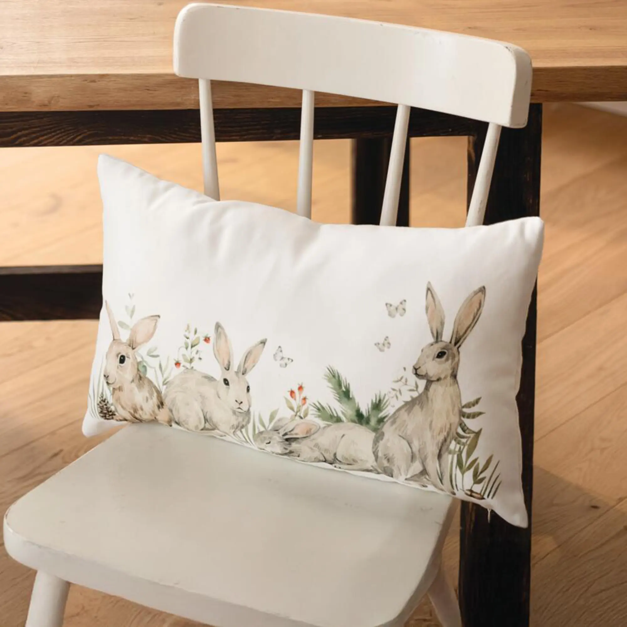 Kissenhülle "Hasenhorde"  im Frank Flechtwaren Online Shop kaufen