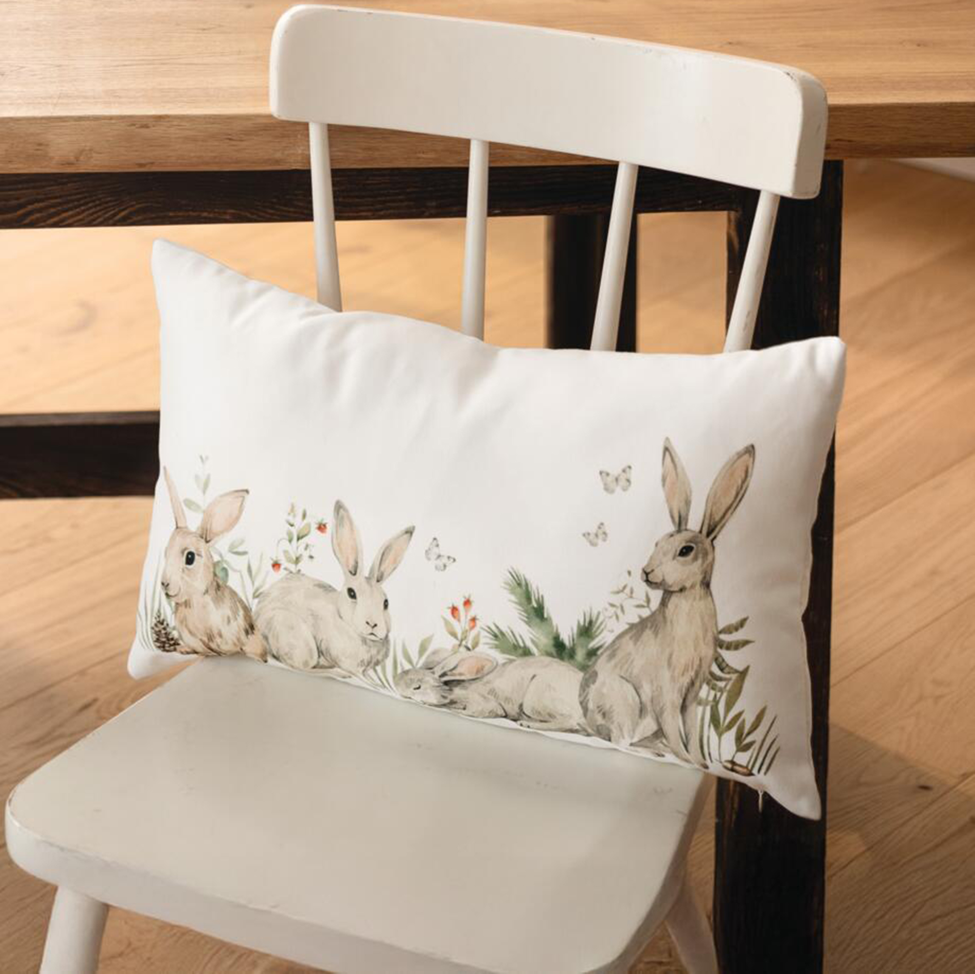 Kissenhülle "Hasenhorde"  im Frank Flechtwaren Online Shop kaufen