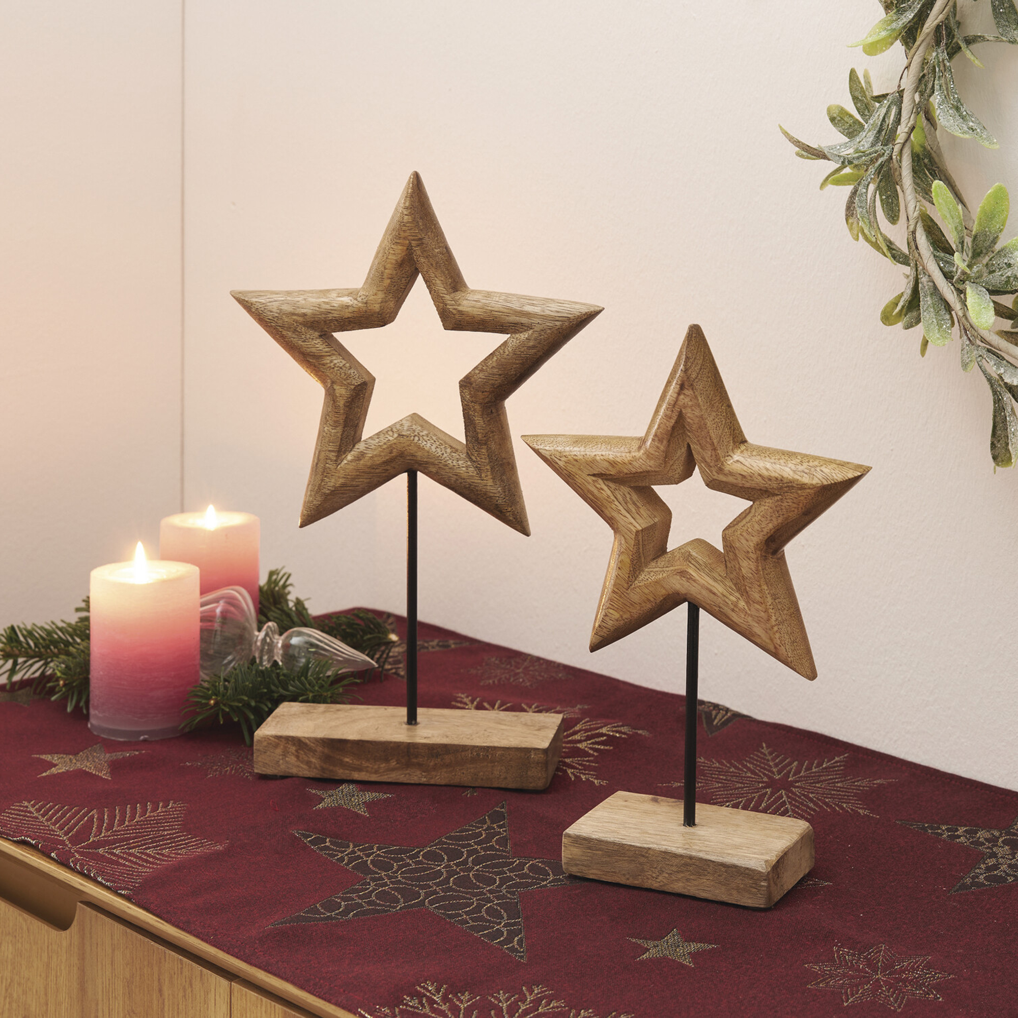 Weihnachtsdeko "Stern", 2er Set  im Frank Flechtwaren Online Shop für Weihnachten kaufen