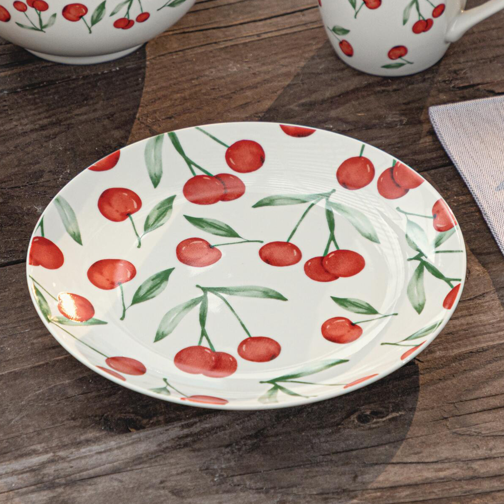 Kuchenteller "Kirschgenuss", 2er Set  im Frank Flechtwaren Online Shop kaufen