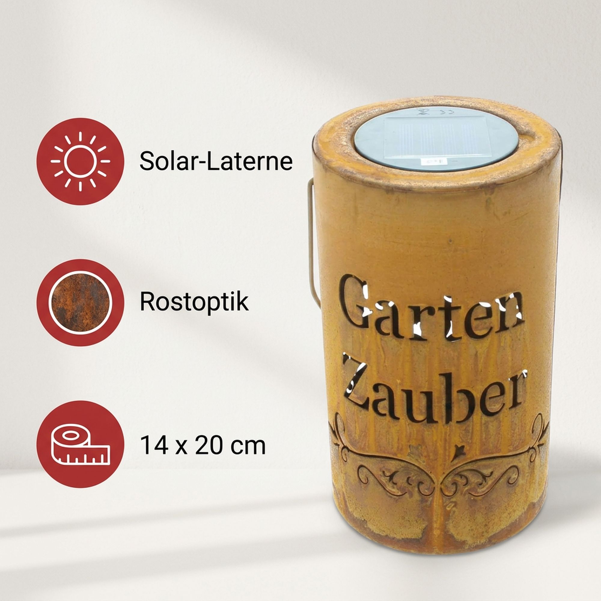 Solar-Laterne "Gartenzauber"  im Frank Flechtwaren Online Shop für Bunter Ostergarten kaufen