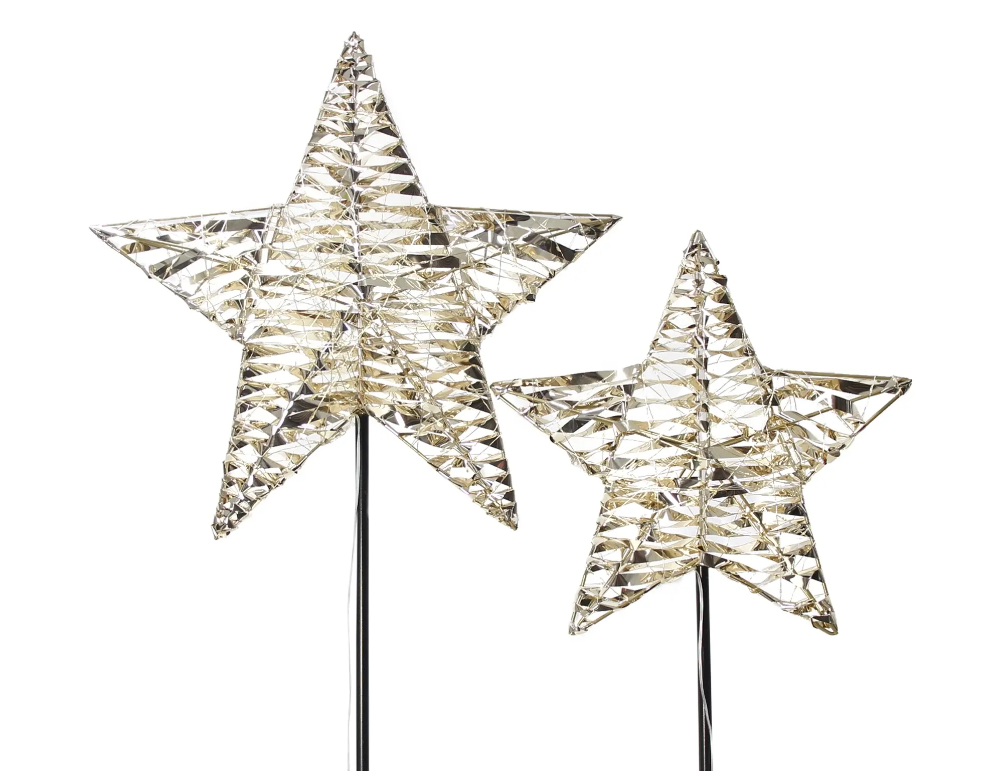 LED-Stern "Goldstar", 2er Set  im Frank Flechtwaren Online Shop für Sterne kaufen