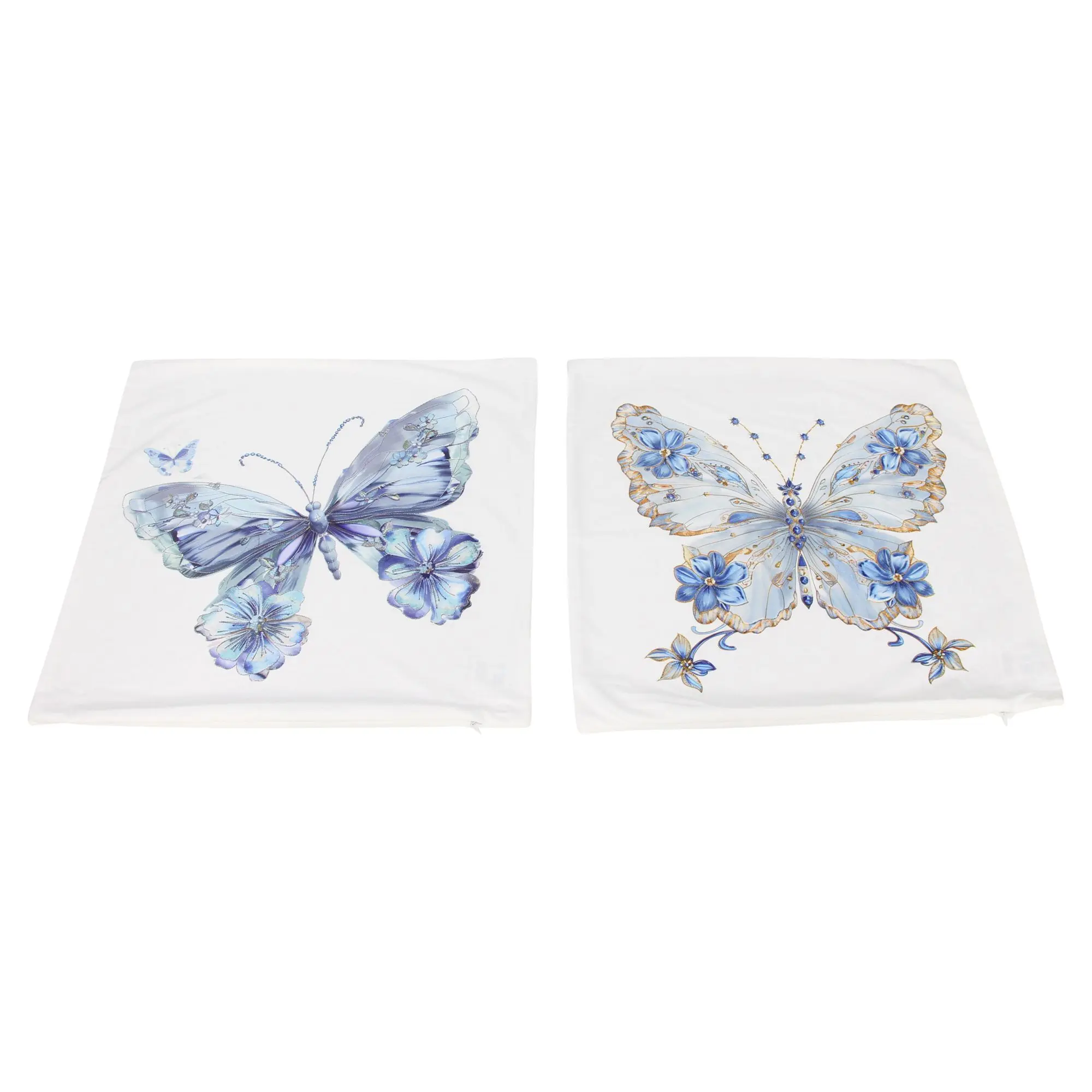 Kissenhülle "Blauer Schmetterling", 2er Set  im Frank Flechtwaren Online Shop für Kissenhüllen kaufen