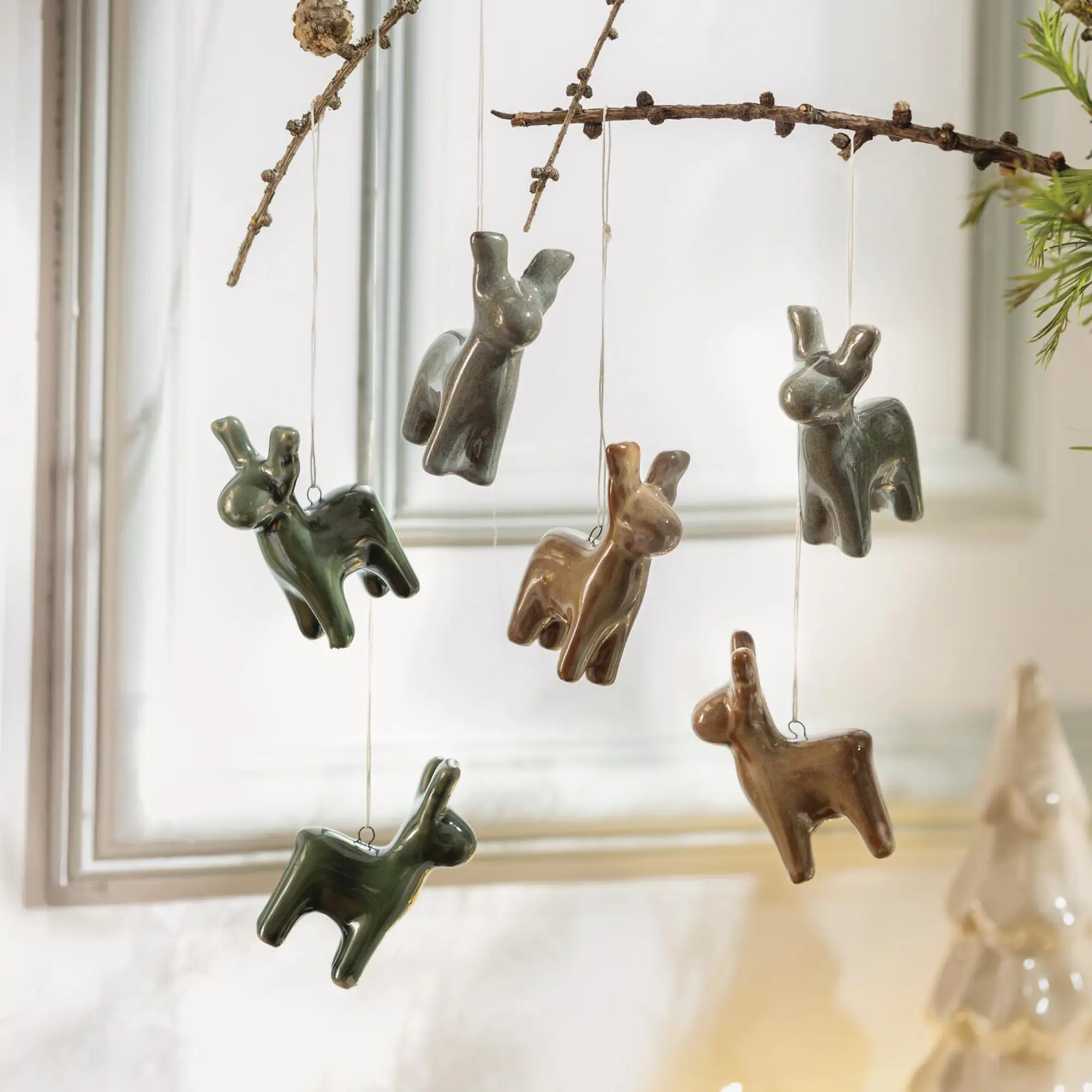 Deko-Hänger "Rentier", 6er Set  im Frank Flechtwaren Online Shop kaufen