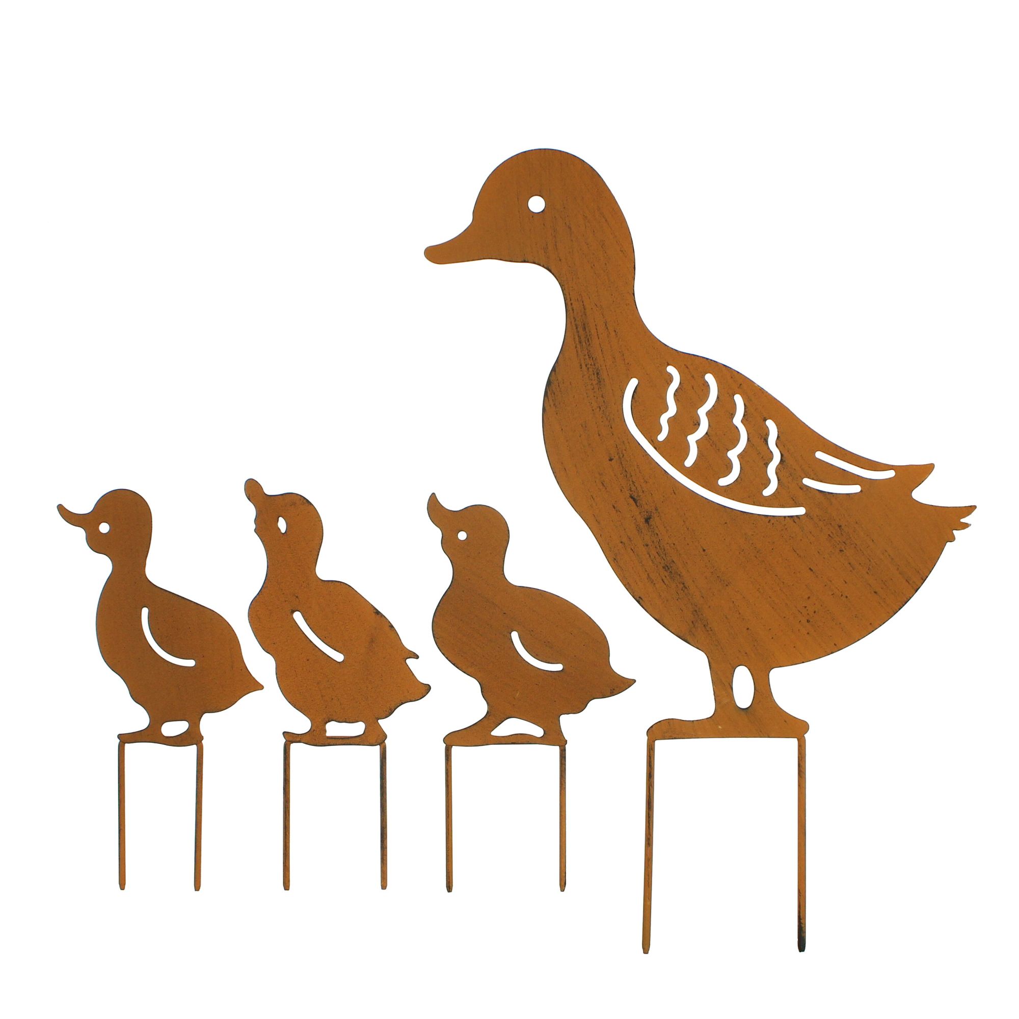 Gartenstecker "Entenfamilie", 4er Set  im Frank Flechtwaren Online Shop für Ostern kaufen