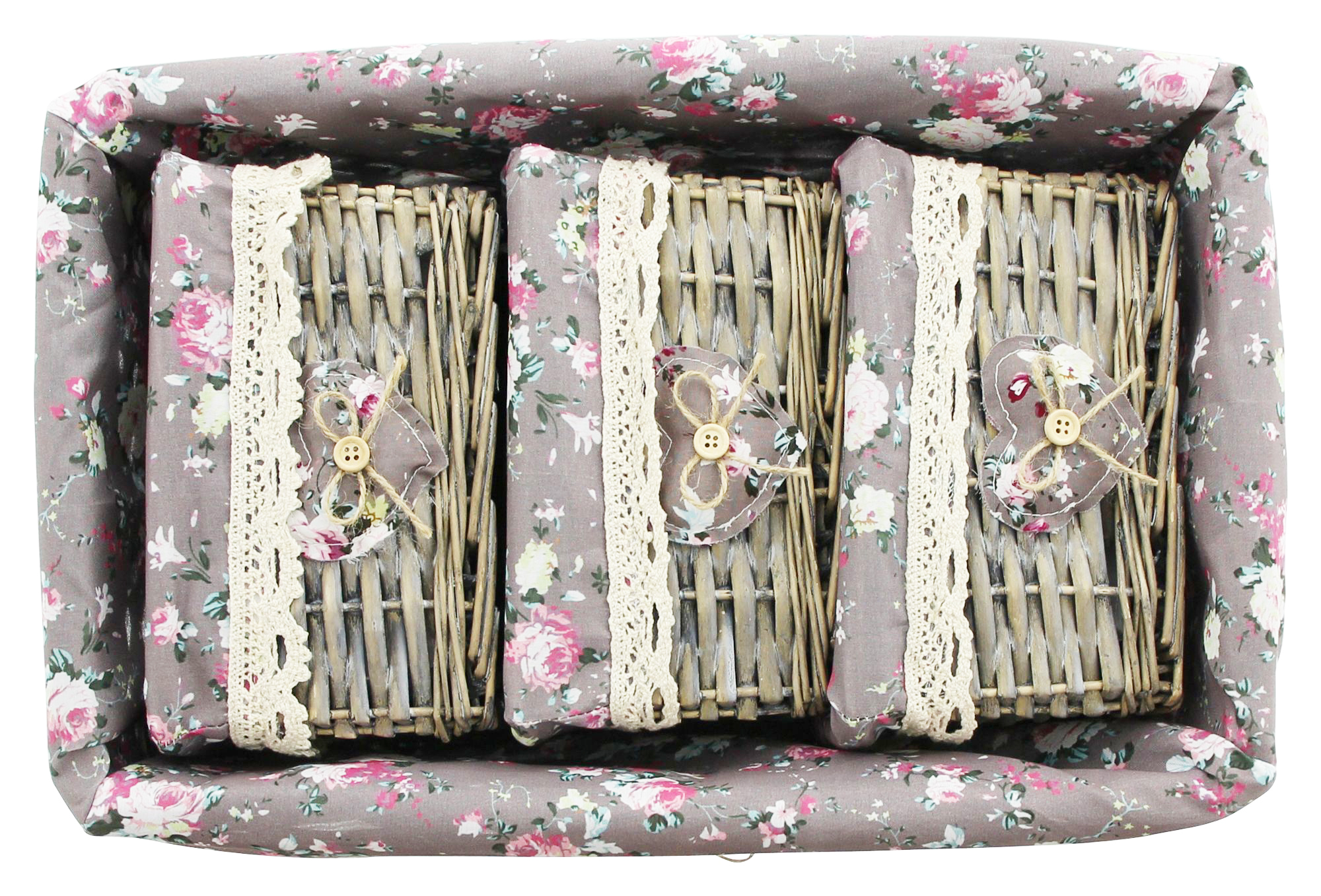 Universalkorb "Rosenliebe", 4er Set im Frank Flechtwaren Online Shop für Füllkörbe & Universalkörbe kaufen Universalkorb "Rosenliebe", 4er Set im Frank Flechtwaren Online Shop für Füllkörbe & Universalkörbe kaufen