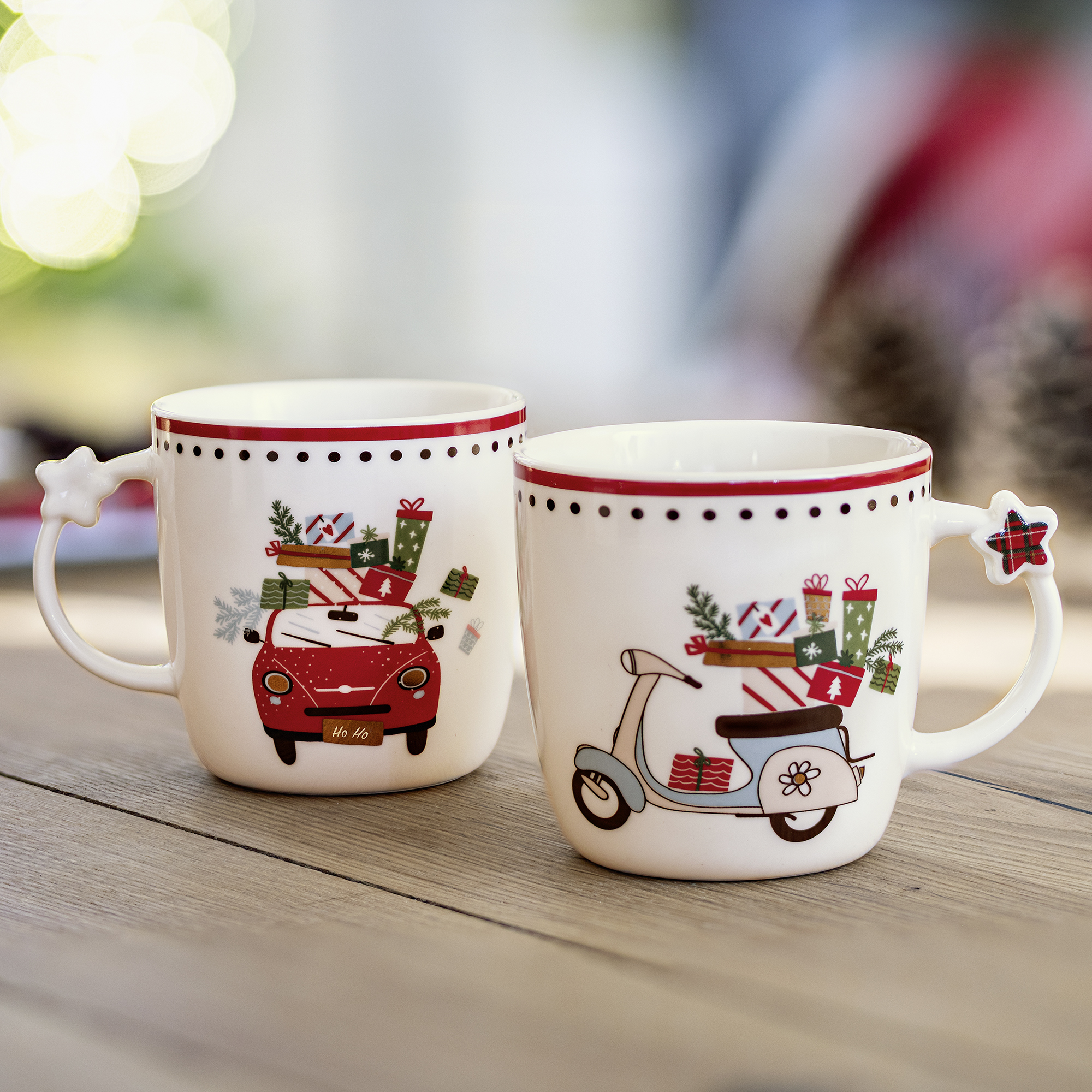 Tasse "Weihnachtstour", 2er Set  im Frank Flechtwaren Online Shop für Weihnachten kaufen