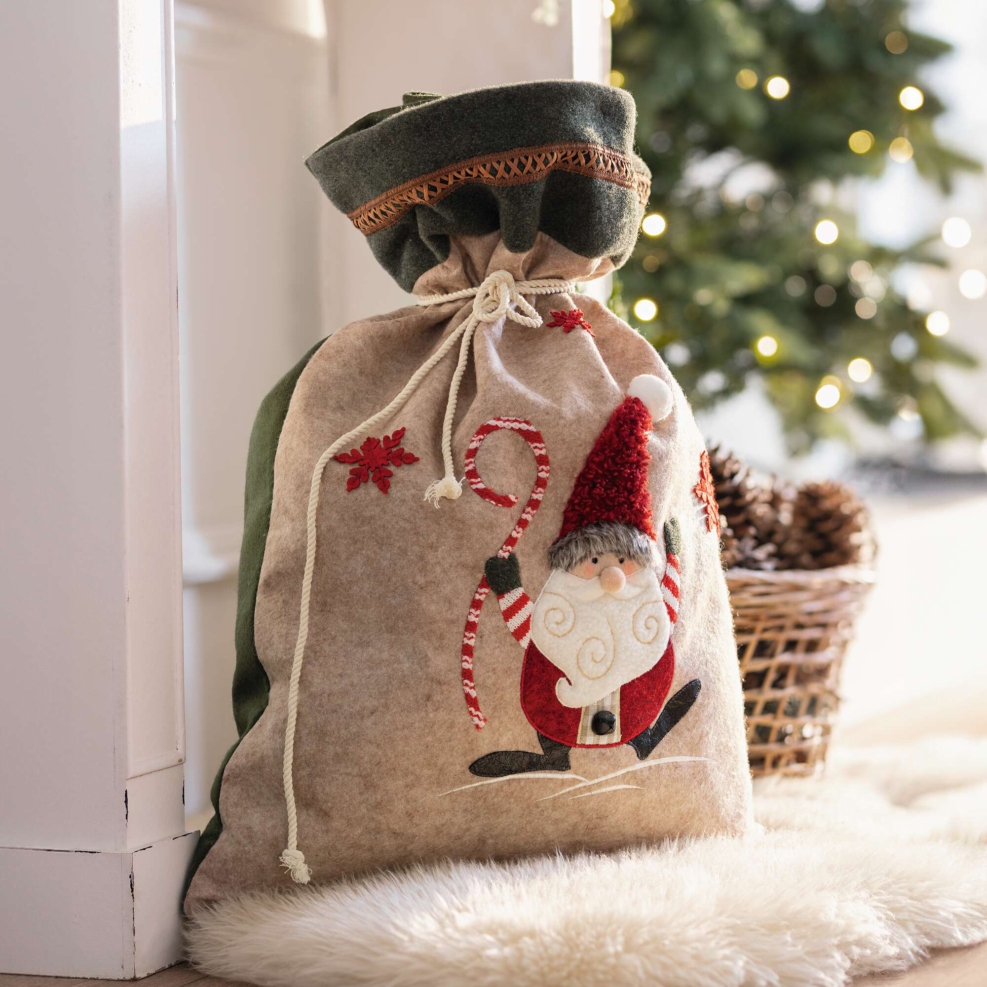 Geschenksack "Wichtel", groß  im Frank Flechtwaren Online Shop für Weihnachten kaufen