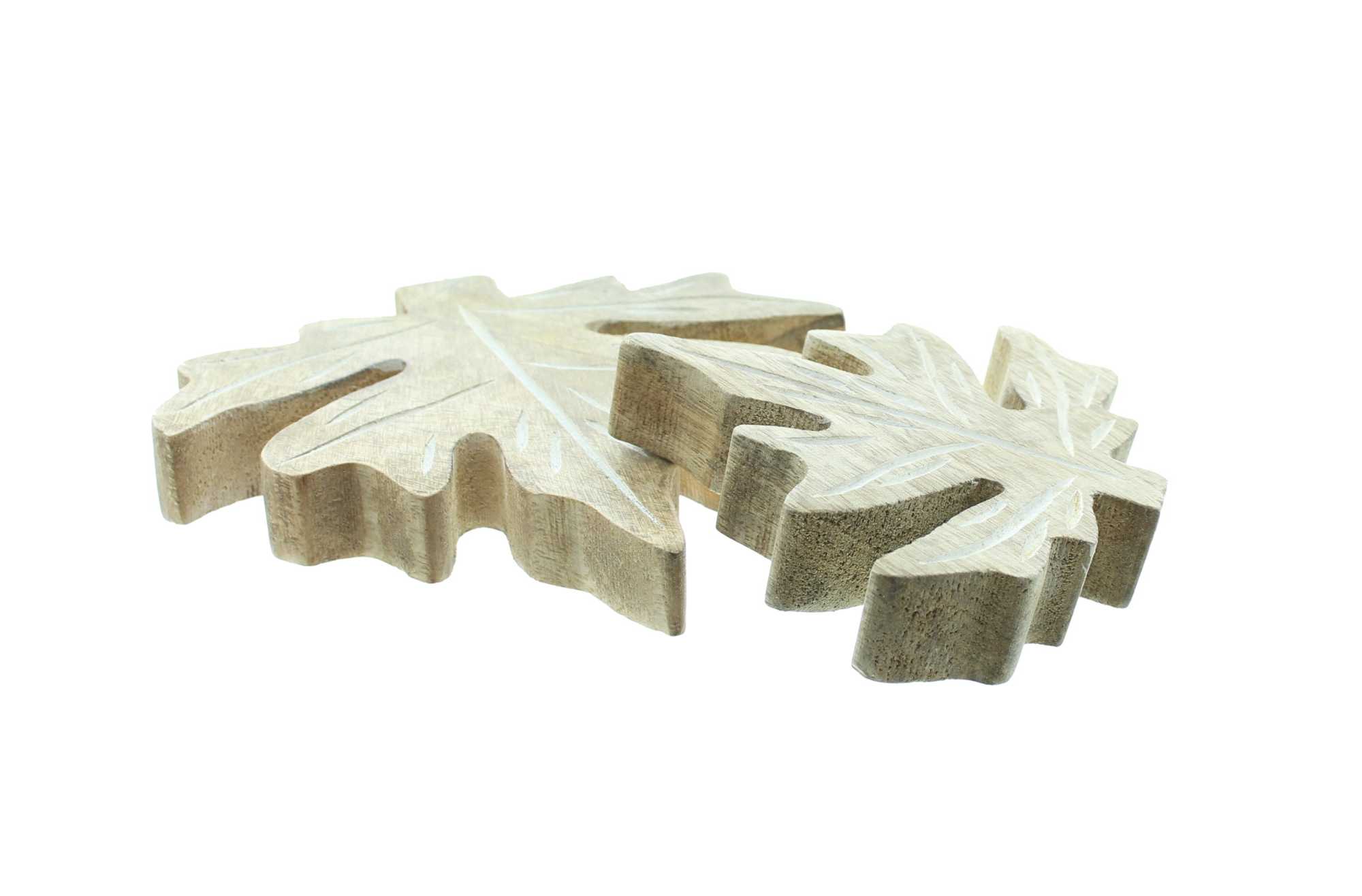 Dekoblatt "Mangoholz", 2er Set  im Frank Flechtwaren Online Shop für Herbst kaufen