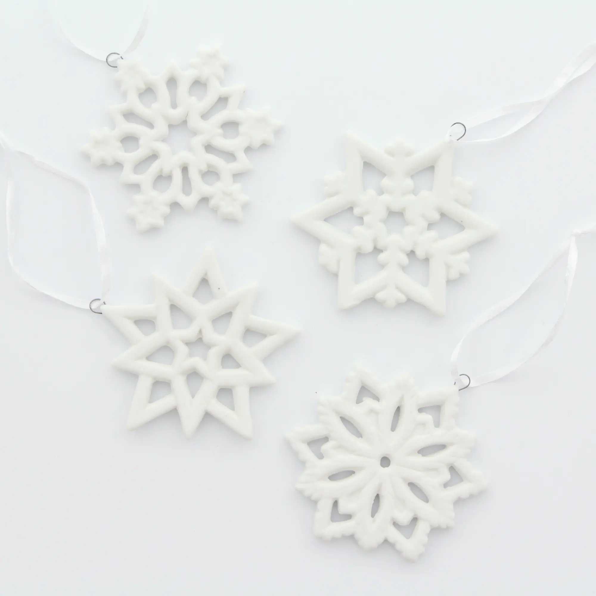Deko-Hänger "Schneekristall", 4er Set im Frank Flechtwaren Online Shop für Dekohänger kaufen Deko-Hänger "Schneekristall", 4er Set im Frank Flechtwaren Online Shop für Dekohänger kaufen