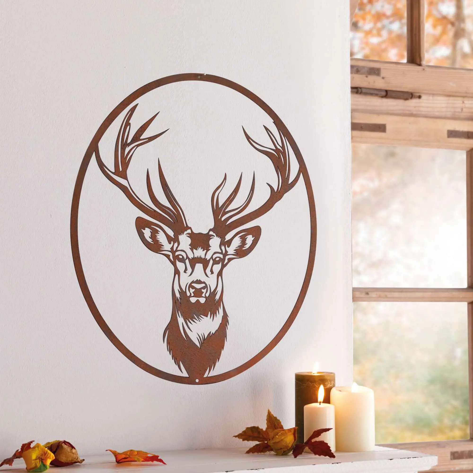 Wanddeko "Hirsch"  im Frank Flechtwaren Online Shop kaufen