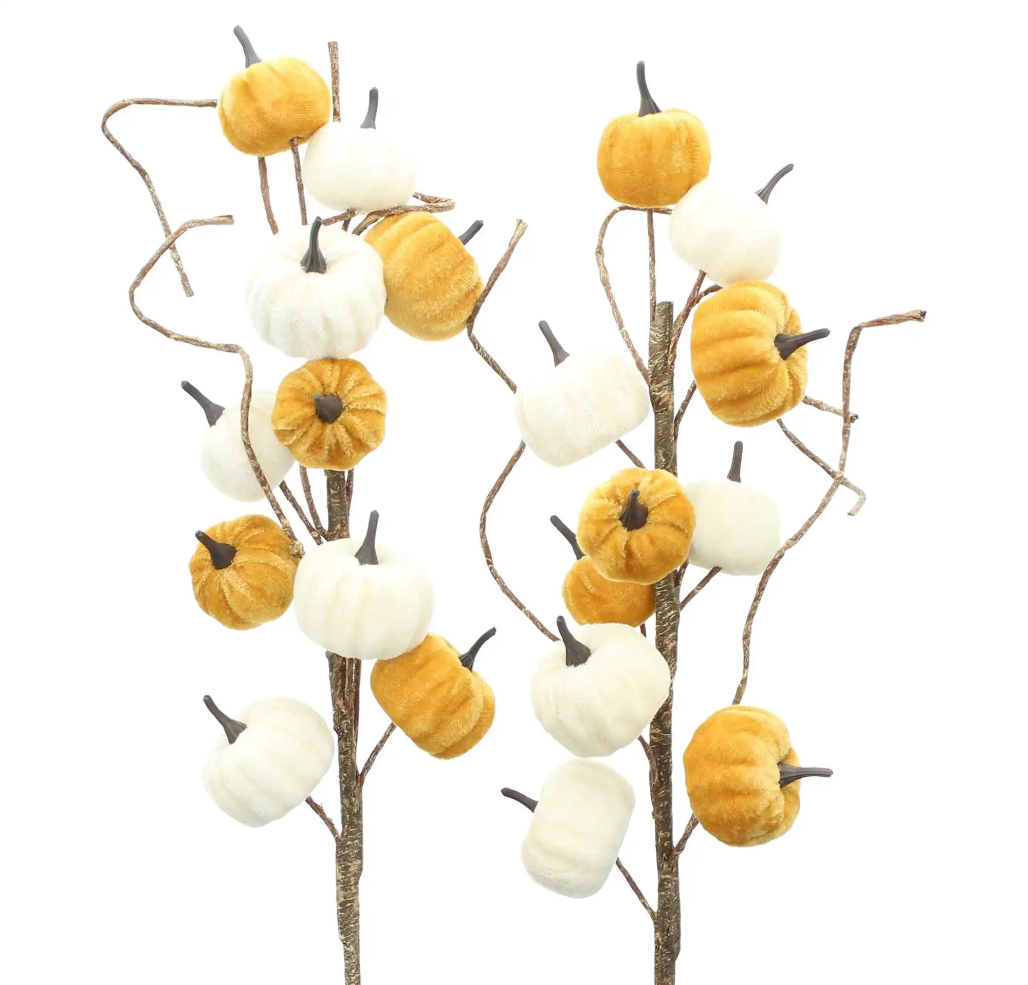 Zweig "Kürbisse", 2er Set  im Frank Flechtwaren Online Shop für Herbstkränze &amp; -gestecke kaufen