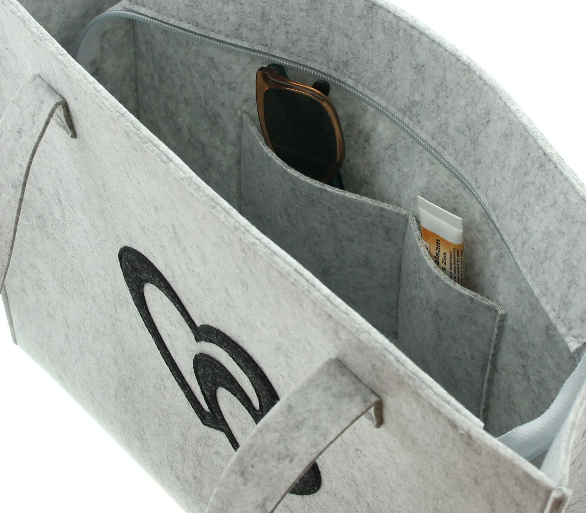Filztasche "Herzduo"  im Frank Flechtwaren Online Shop für Taschen kaufen