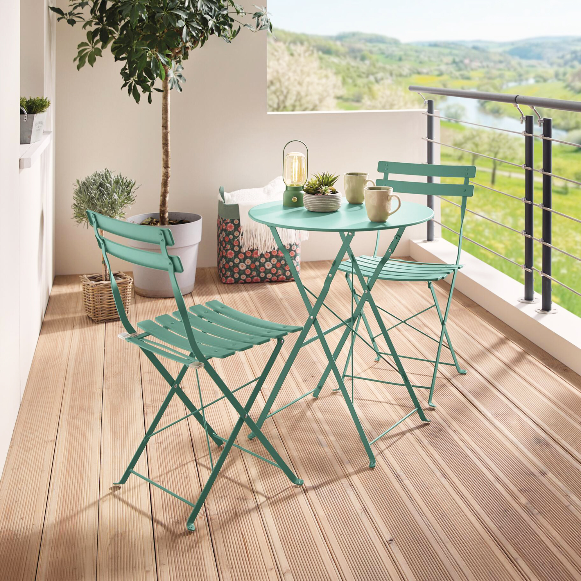 Bistro-Set "Green", 3tlg.  im Frank Flechtwaren Online Shop kaufen