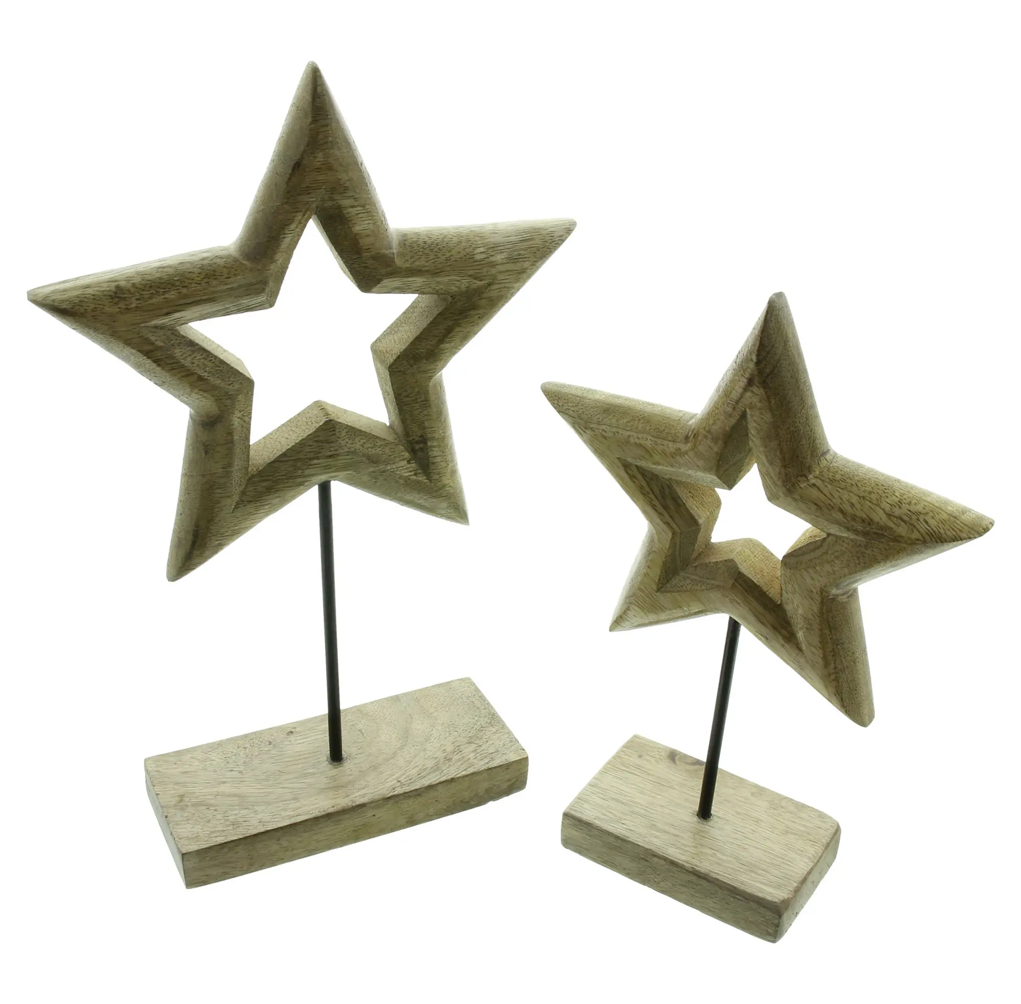 Weihnachtsdeko "Stern", 2er Set  im Frank Flechtwaren Online Shop für Sterne kaufen