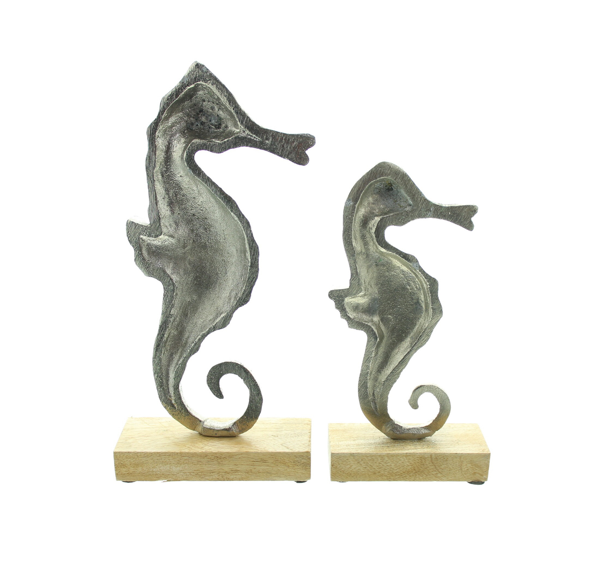 Seepferdchen "Silber", 2er Set B-Ware  im Frank Flechtwaren Online Shop kaufen