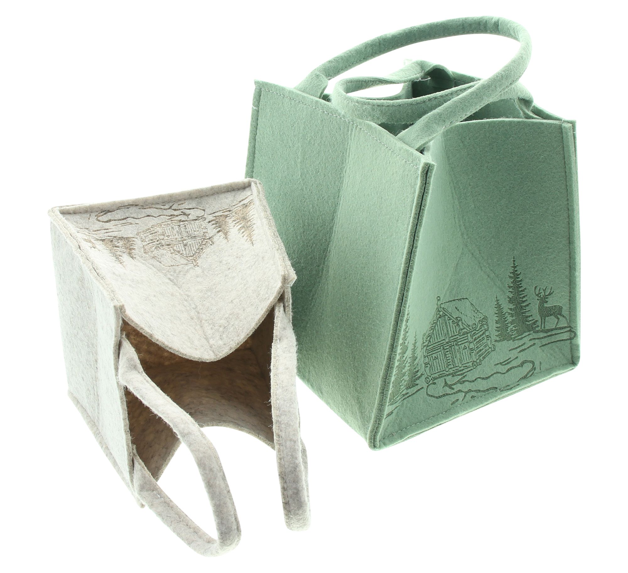 Tasche "Winterwald", 2er Set im Frank Flechtwaren Online Shop für Weihnachten kaufen Tasche "Winterwald", 2er Set im Frank Flechtwaren Online Shop für Weihnachten kaufen
