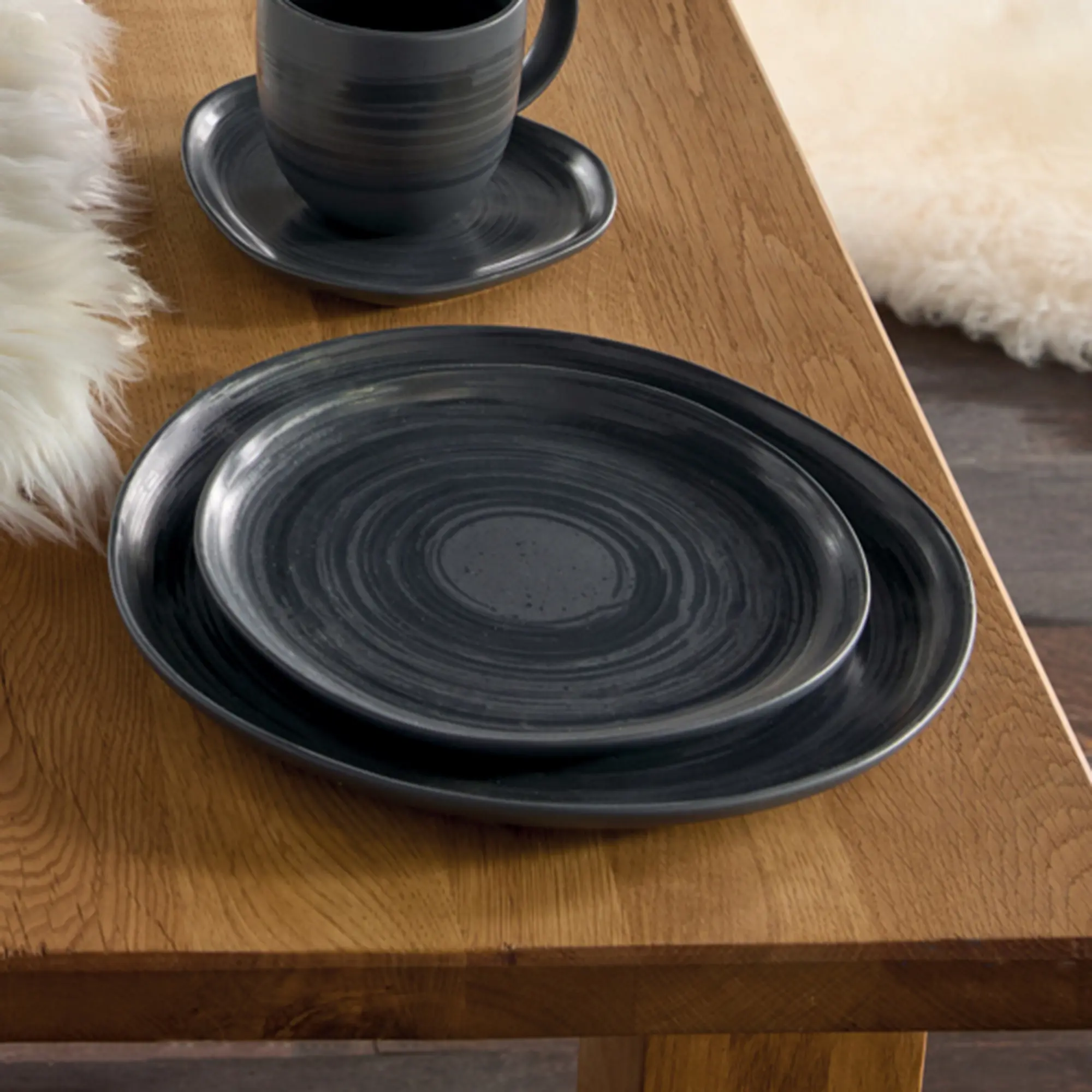 Großer Teller "Circle", 2er Set  im Frank Flechtwaren Online Shop kaufen