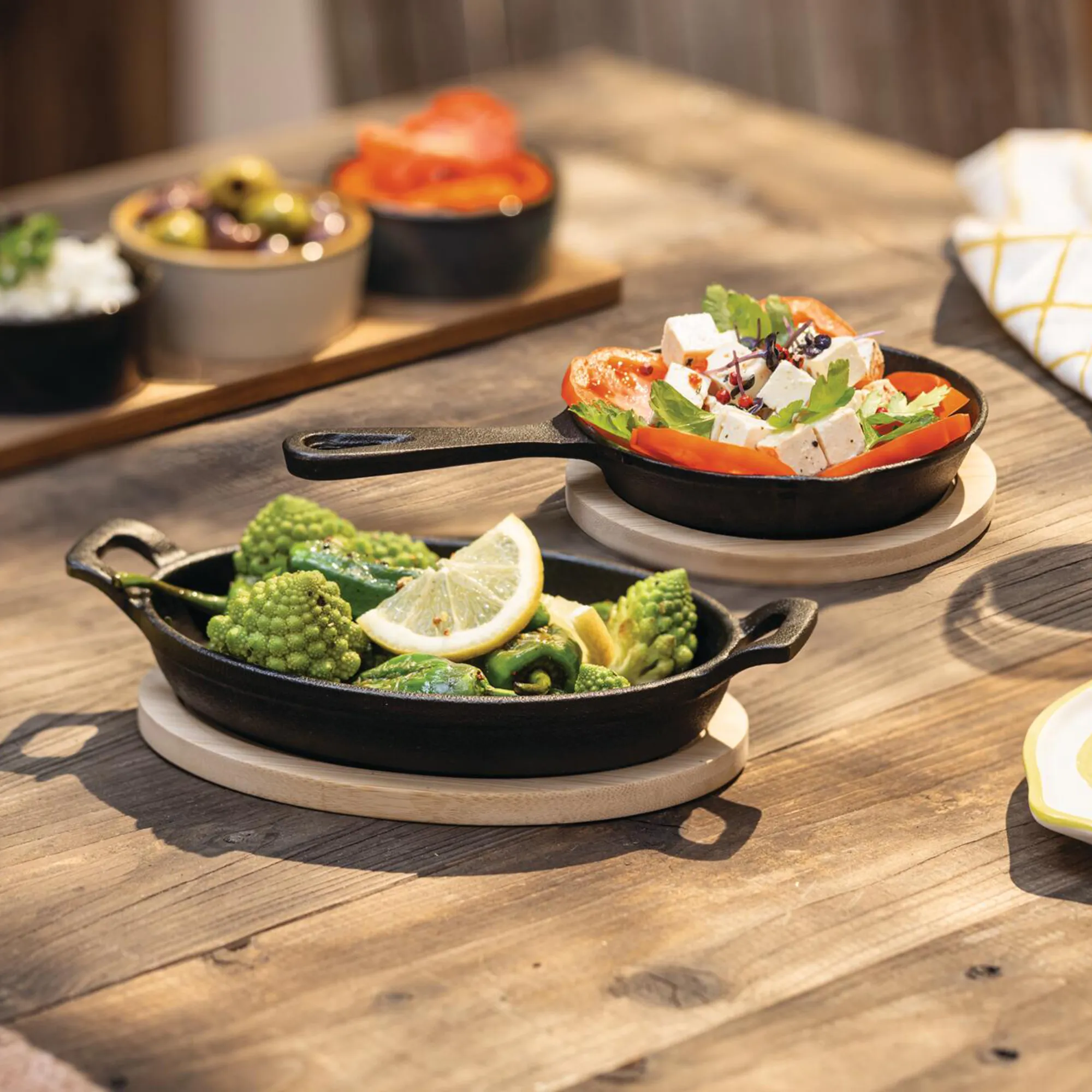 Gusseisenpfanne "Tapas", 2tlg.  im Frank Flechtwaren Online Shop für Grill &amp; Chill kaufen