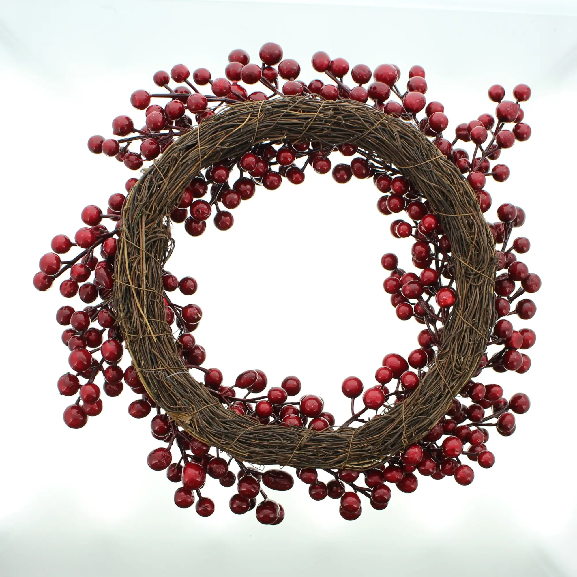 Kranz "Rote Beeren"  im Frank Flechtwaren Online Shop für Weihnachtliche Kränze kaufen