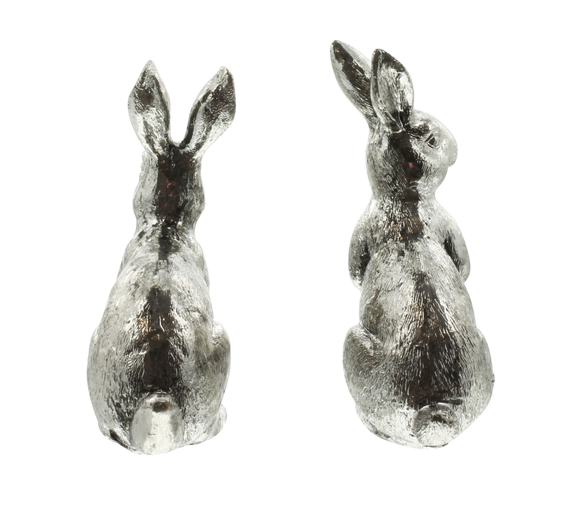 Osterhase "Silberglanz", 2er Set  im Frank Flechtwaren Online Shop für Ostern kaufen