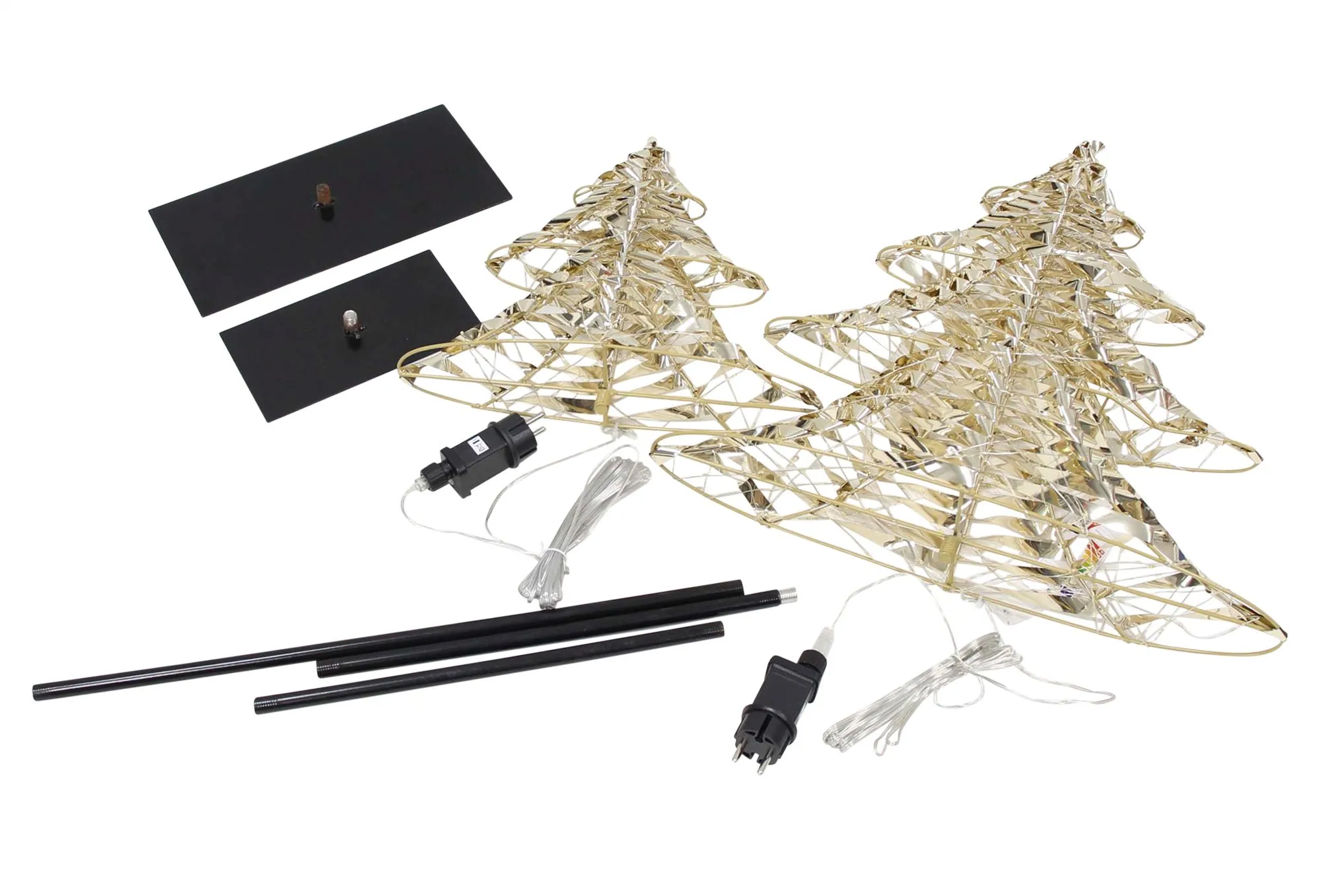 LED-Tanne "Golden", 2er Set  im Frank Flechtwaren Online Shop für Tannenbäume kaufen