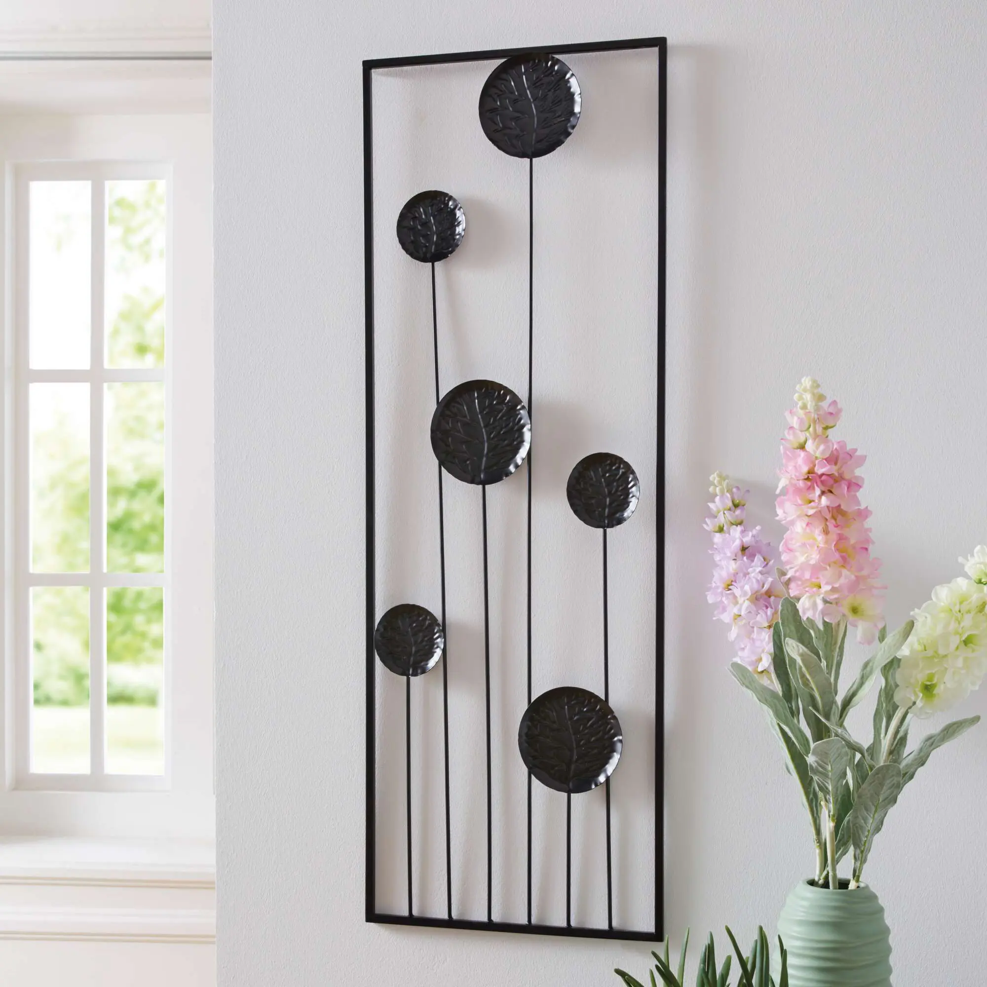 Wanddeko "Black Flowers"  im Frank Flechtwaren Online Shop kaufen