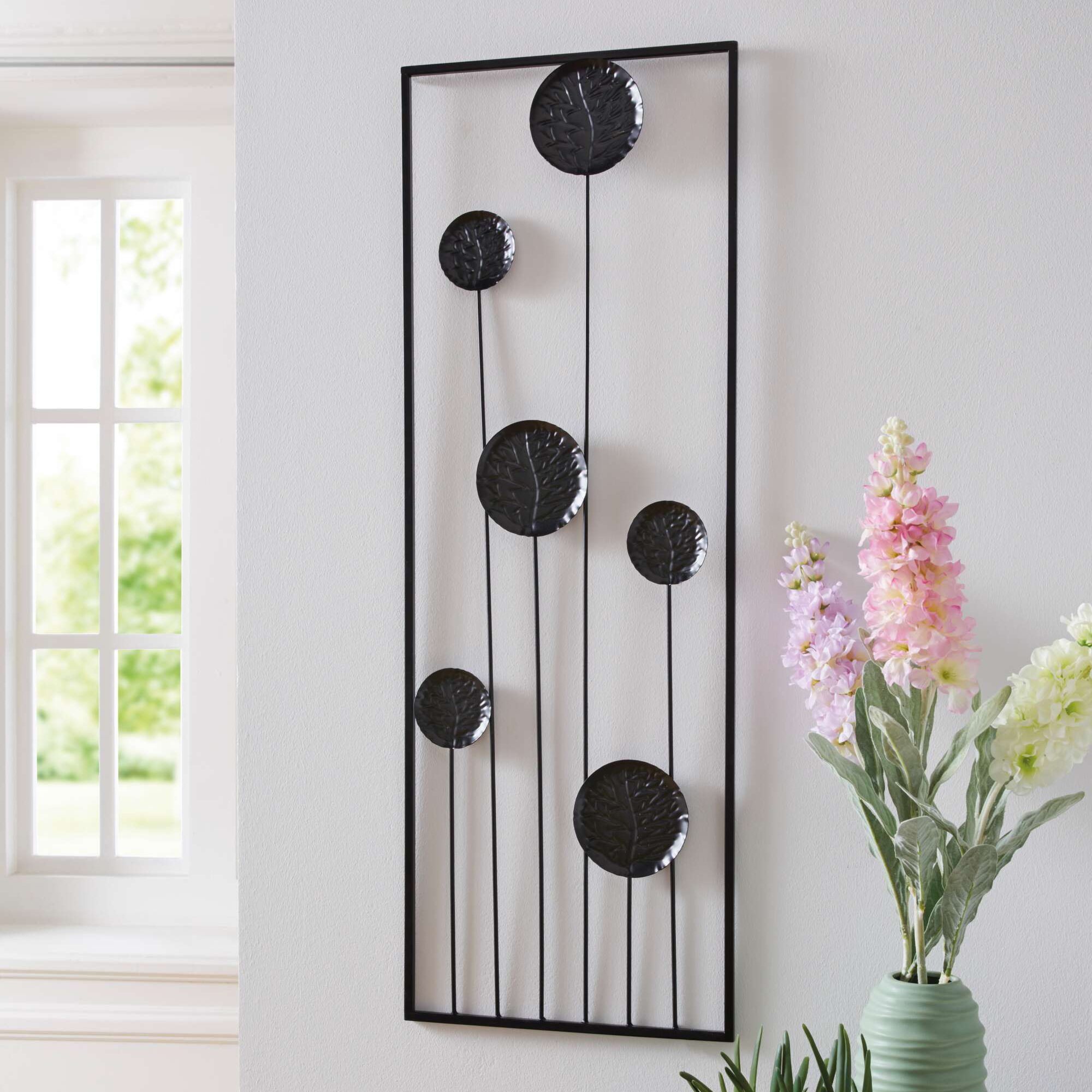 Wanddeko "Black Flowers"  im Frank Flechtwaren Online Shop kaufen