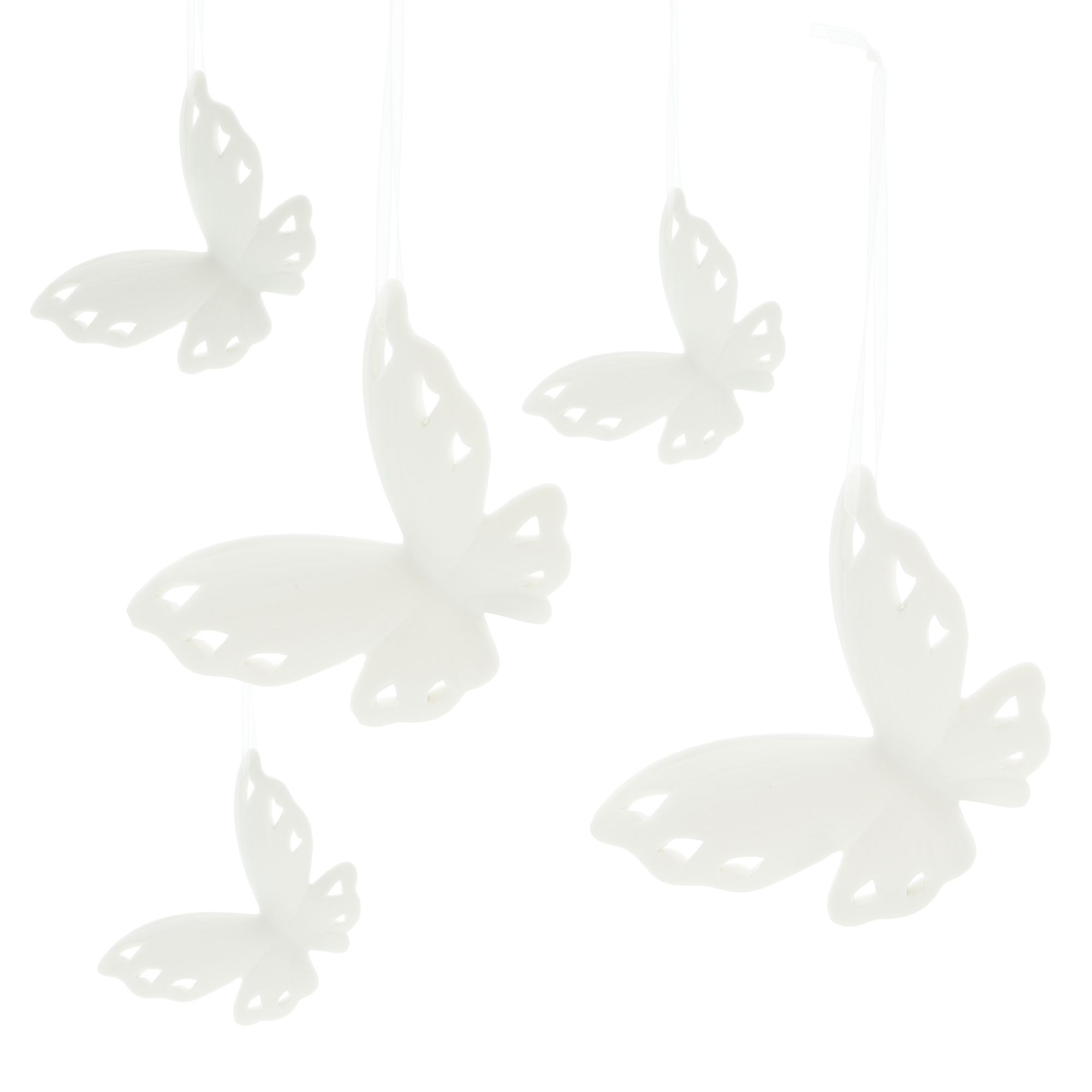 Schmetterlinghänger "Weiß", 5er Set im Frank Flechtwaren Online Shop für Ostern kaufen Schmetterlinghänger "Weiß", 5er Set im Frank Flechtwaren Online Shop für Ostern kaufen