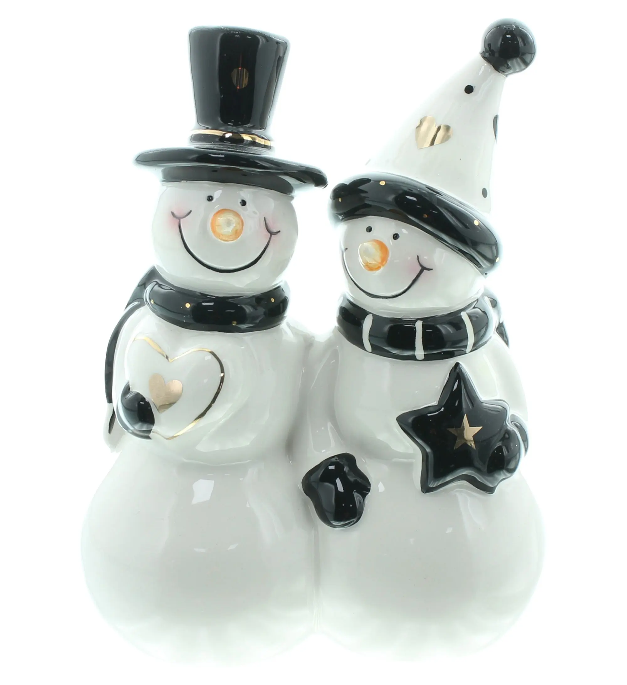 Schneemannpaar "Style"  im Frank Flechtwaren Online Shop für Dekofiguren kaufen